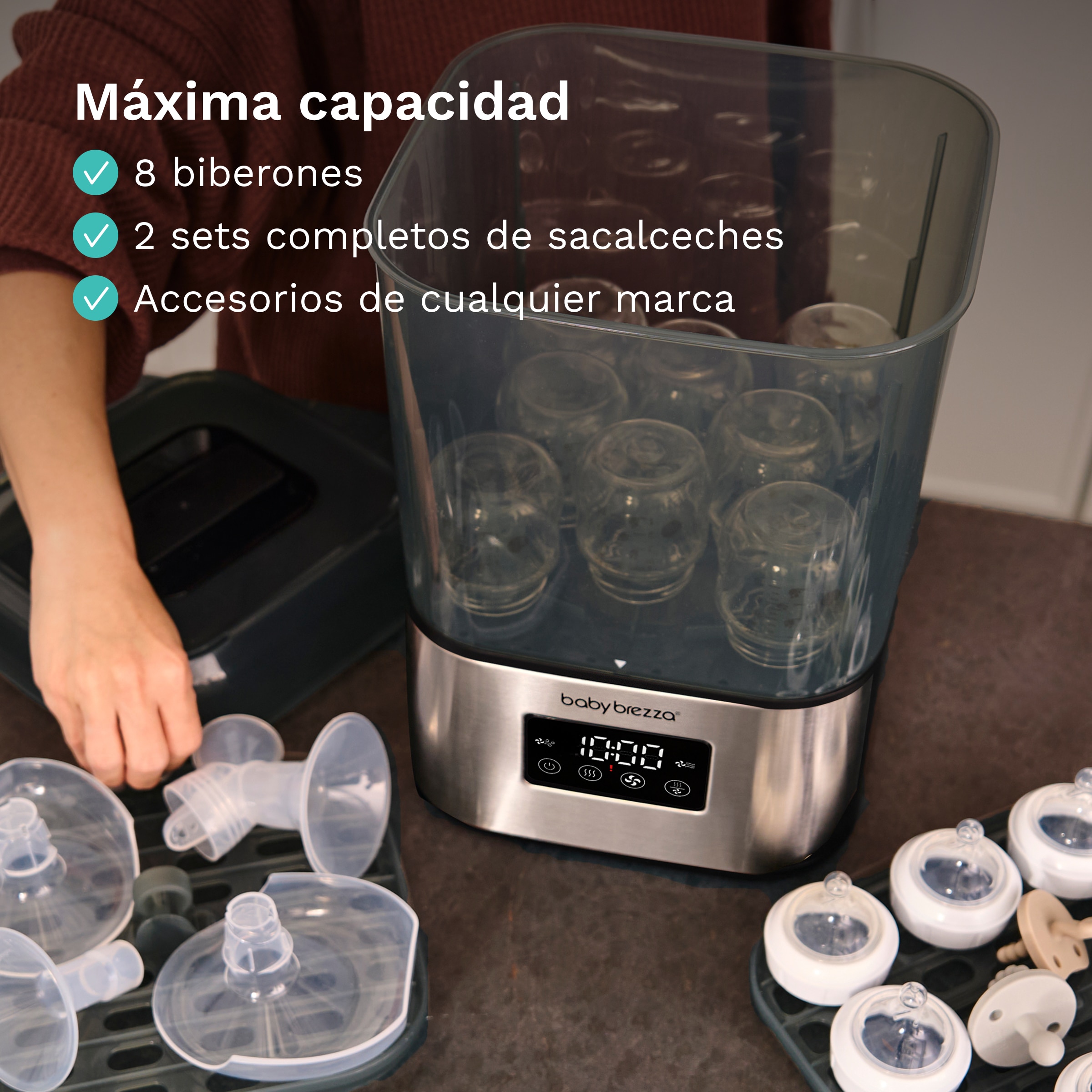 Esterilizador e Secador para Biberões Superquick Aço fosco-4