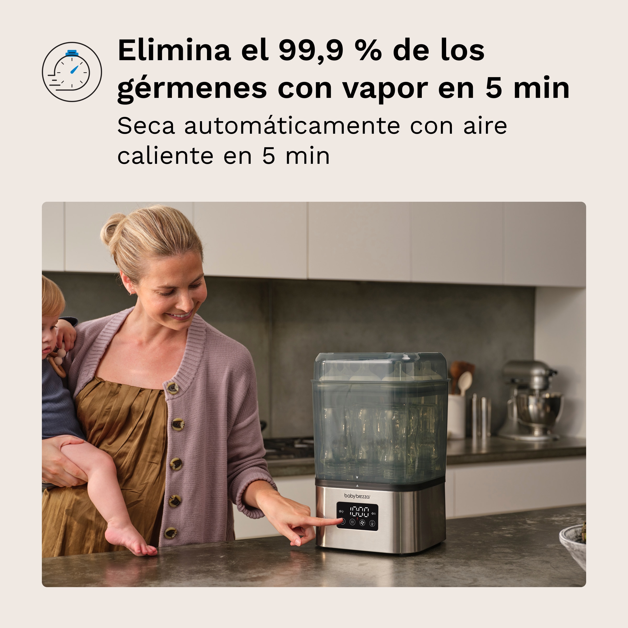 Esterilizador e Secador para Biberões Superquick Aço fosco-5