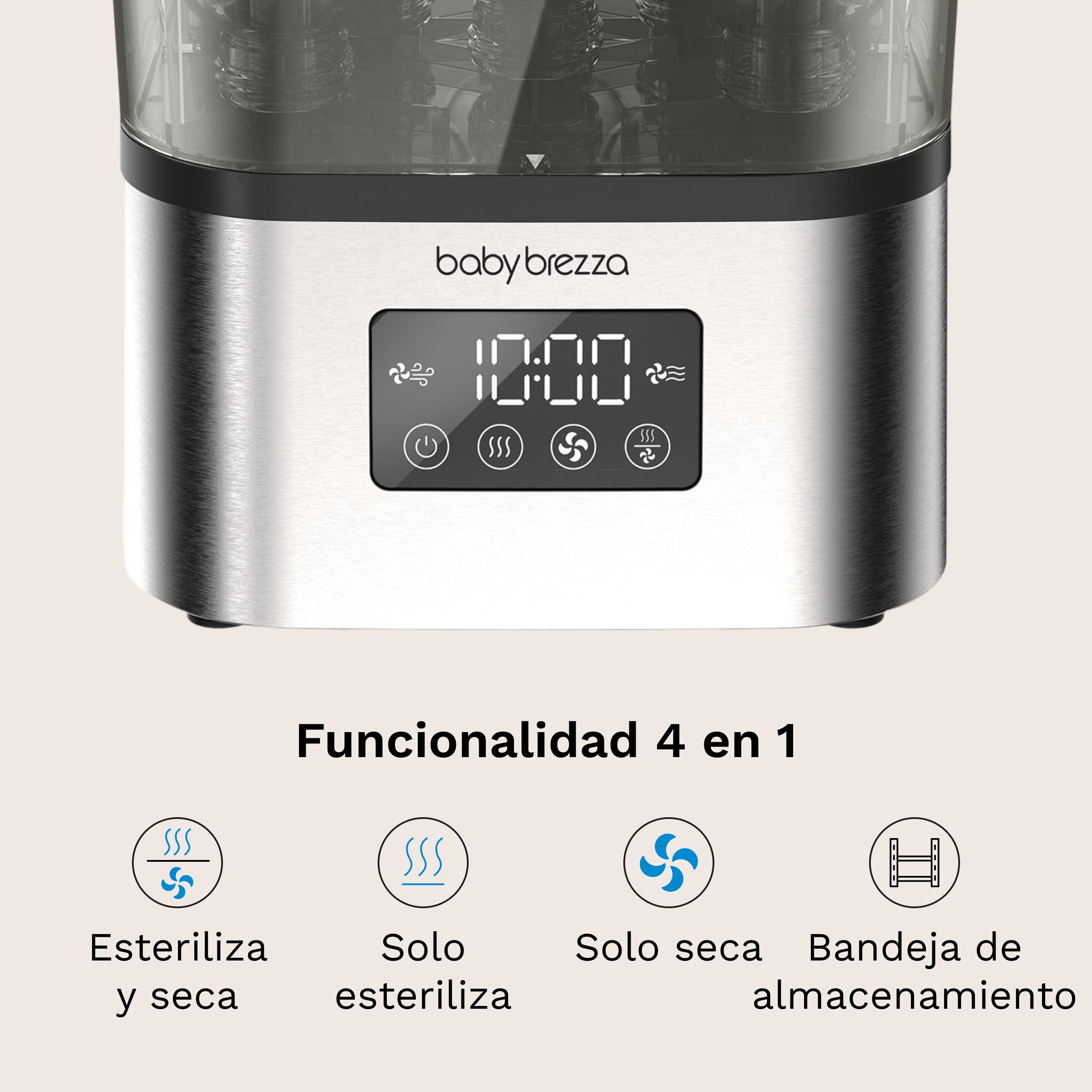 Esterilizador e Secador para Biberões Superquick Aço fosco-6