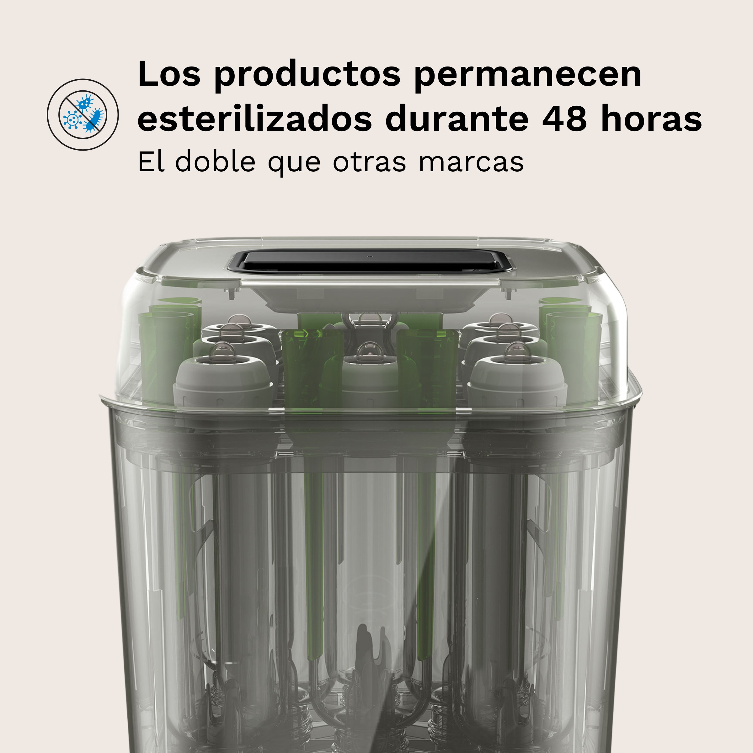 Esterilizador e Secador para Biberões Superquick Aço fosco-8
