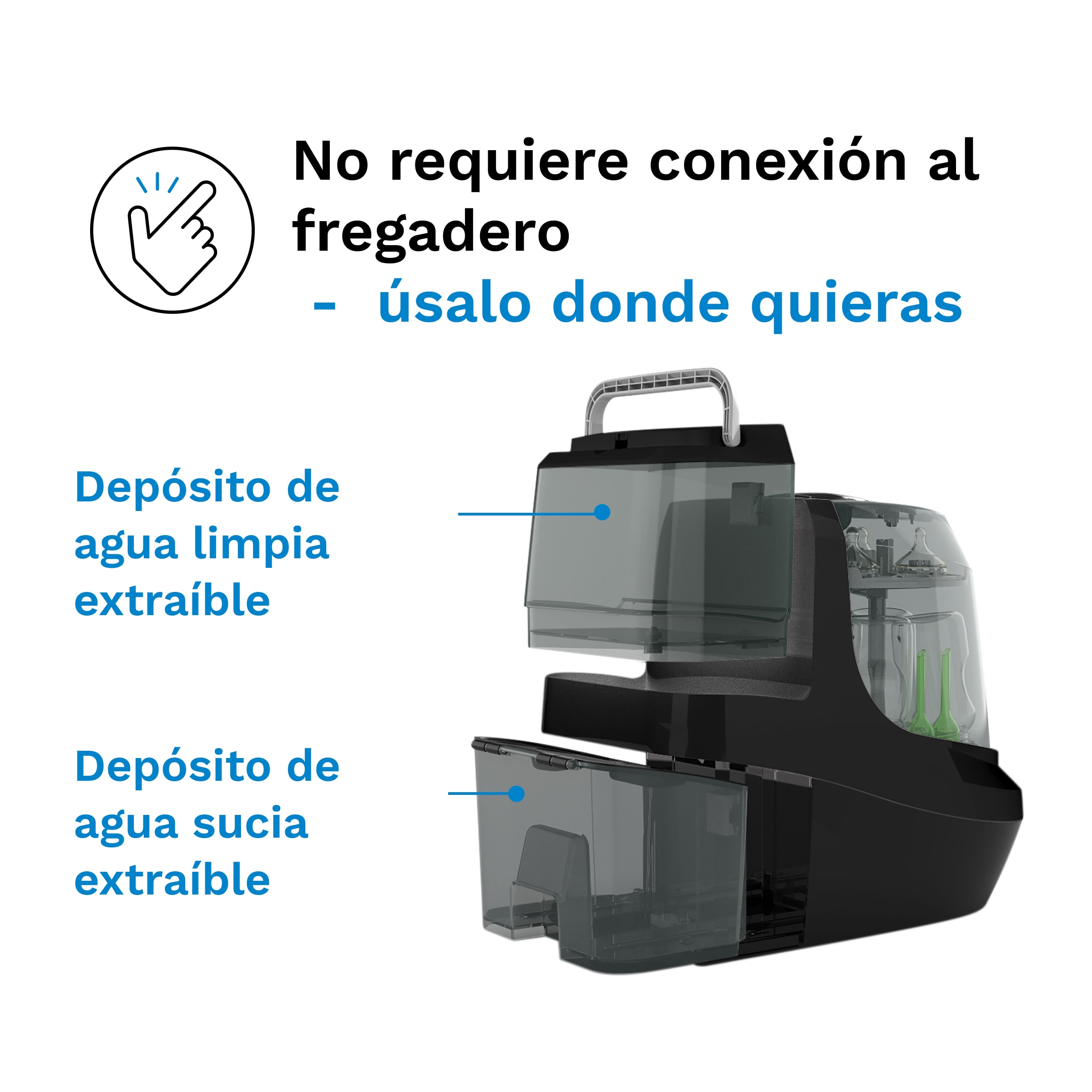 Lava, Esteriliza e Seca Biberões Baby Brezza Bottle Washer Pro Preto-4