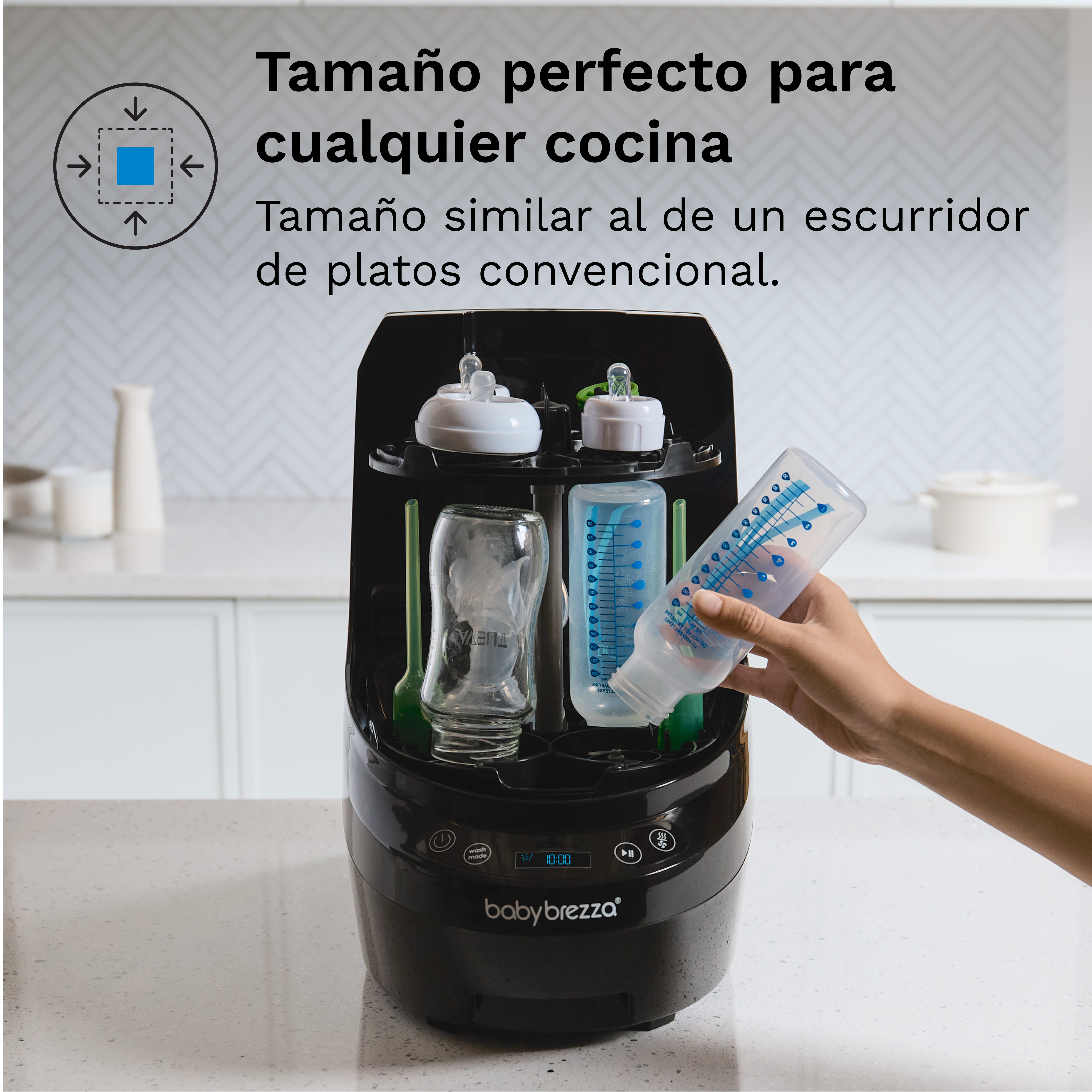Lava, Esteriliza e Seca Biberões Baby Brezza Bottle Washer Pro Preto-8