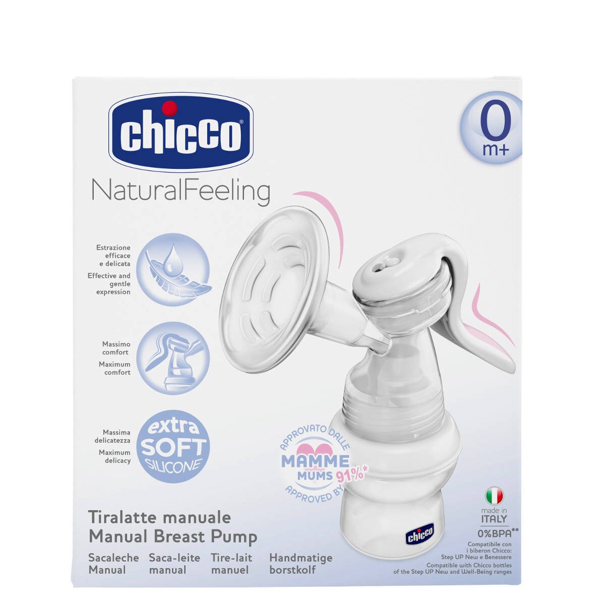 Tira-leite Manual Chicco com Copa de Silicone transparente Transparente-3