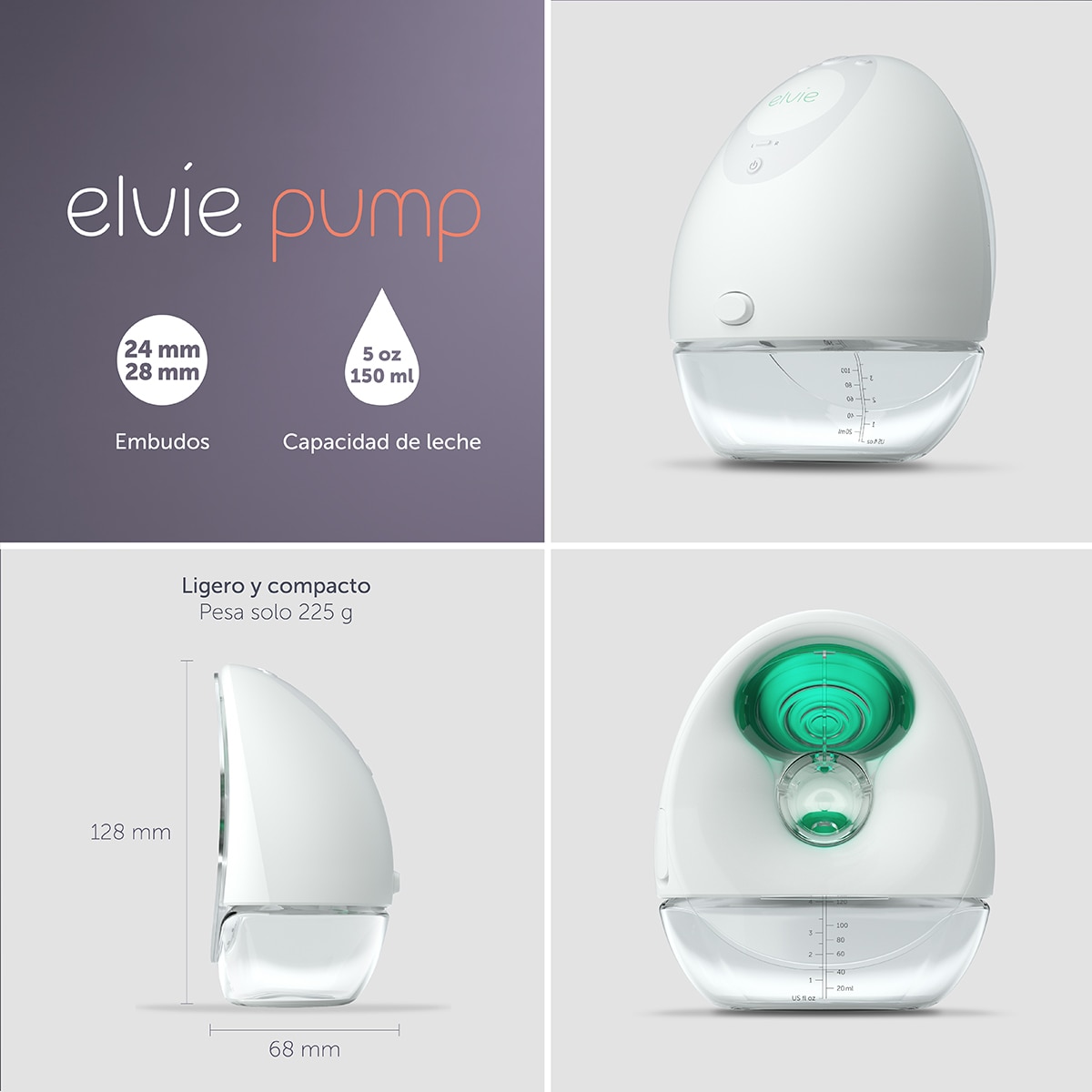 Bomba Tira-Leite Elétrica Pump Portátil - Branco Branco-5