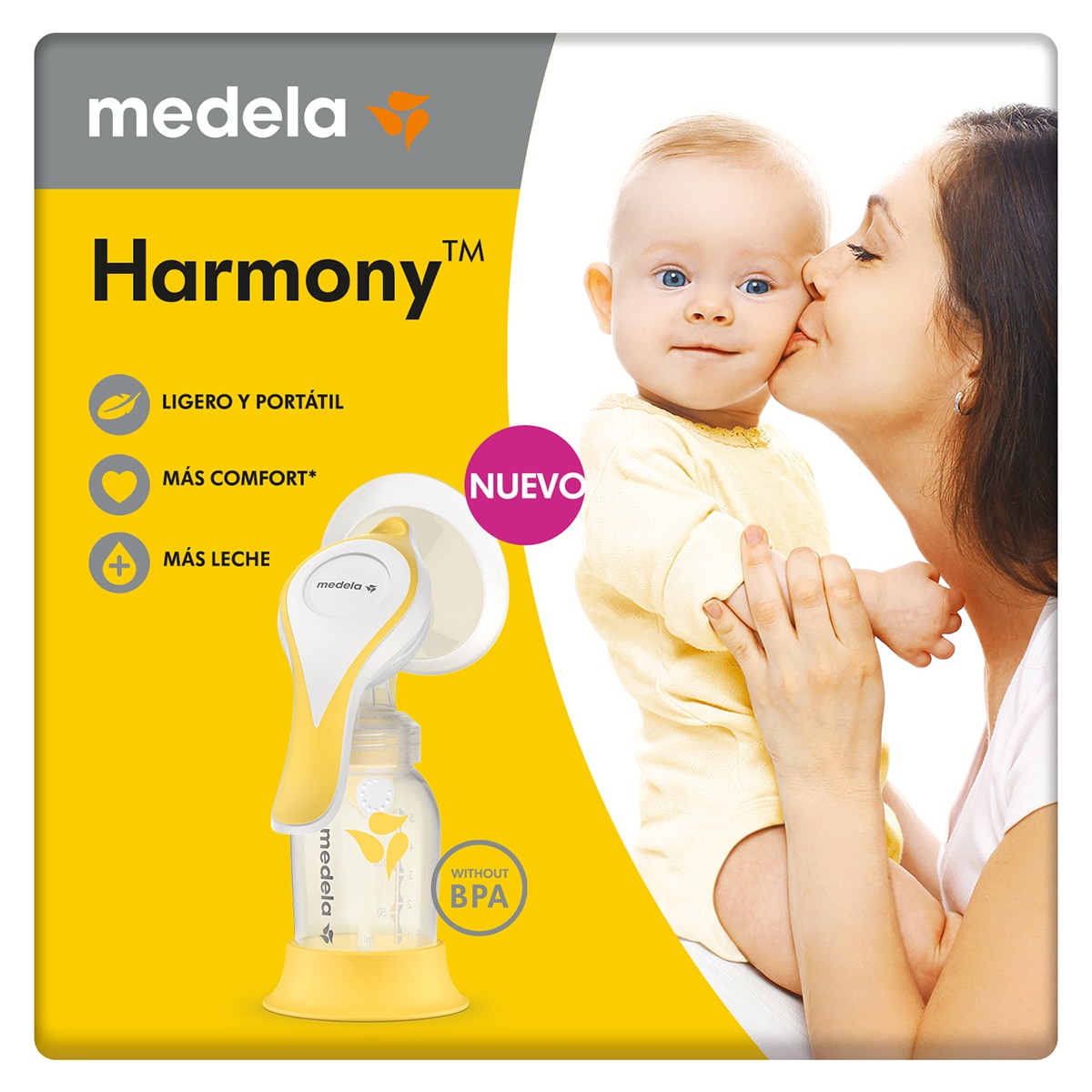 Bomba Tira-Leite Manual Harmony Flex Amarelo-7