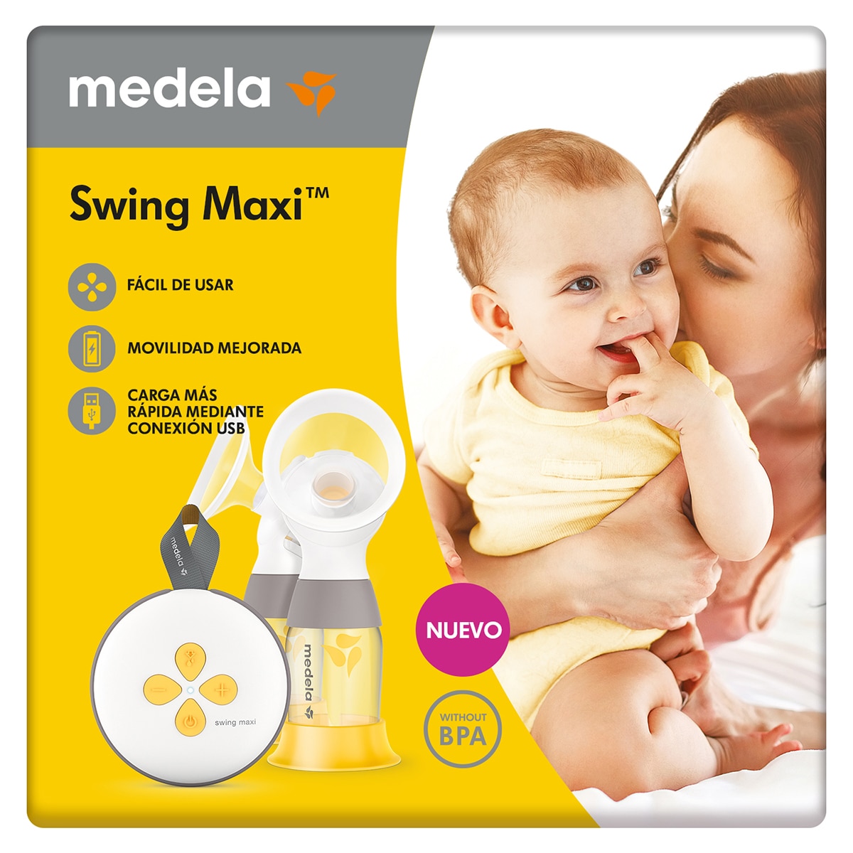 Sacaleches eléctrico doble Medela Swing Maxi - Blanco Blanco-8