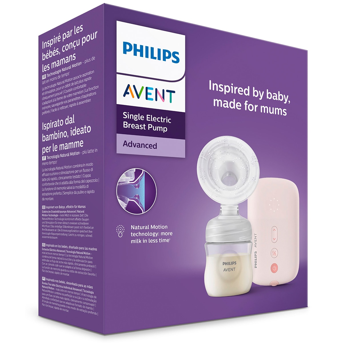 Sacaleches Eléctrico Philips Avent, 8 ajustes de estimulación y 16 niveles de extracción, extractor de leche silencioso - Salmón Salmón-6