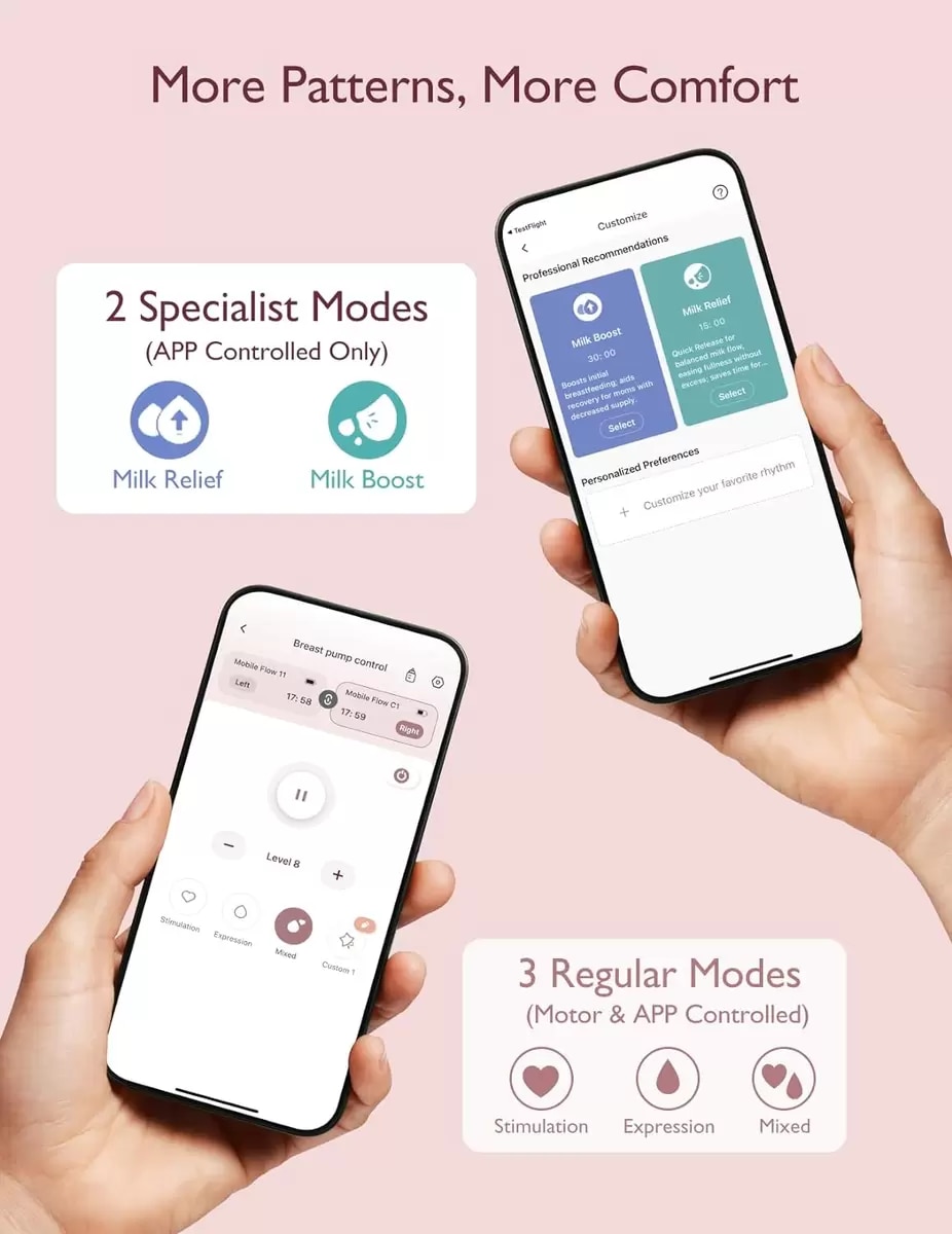 Bomba tira leite elétrica Momcozy M9 Simple com App Control Branco-5