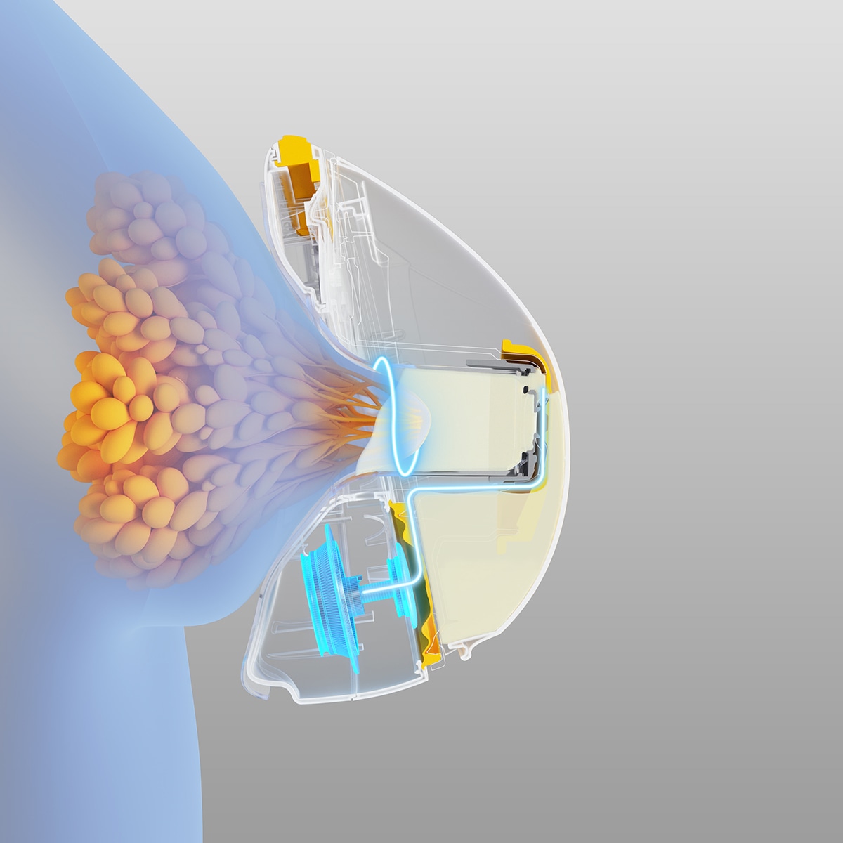 Bomba Tira-Leite Elétrica sem Cabos Magic In Bra Simples Branco-3