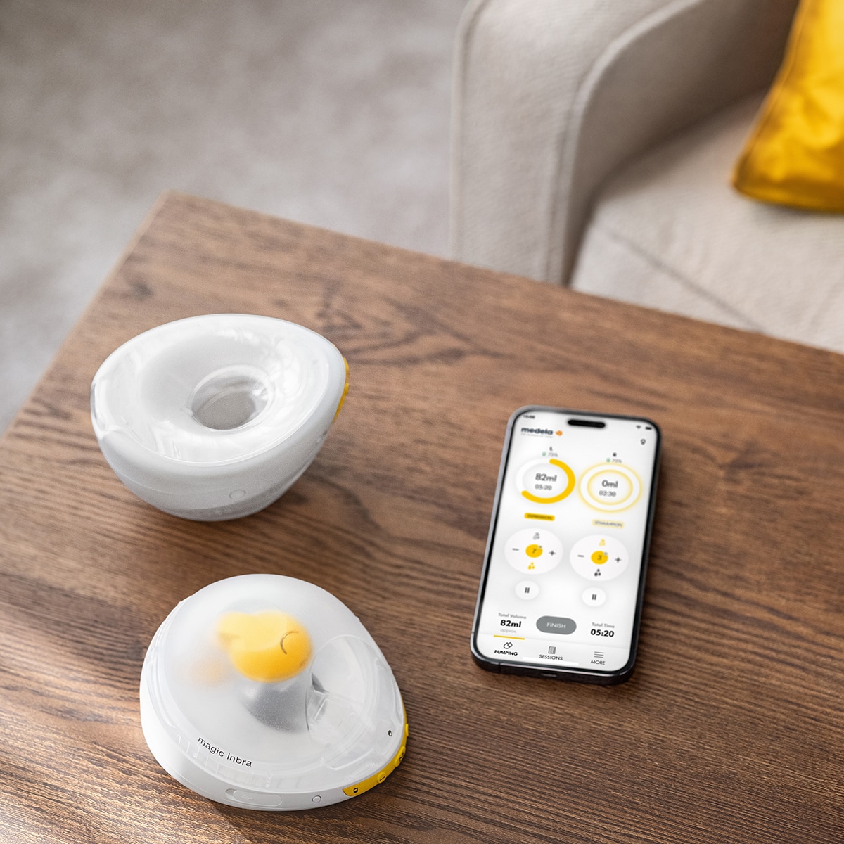 Bomba Tira-Leite Elétrica sem Cabos Magic In Bra Dupla Branco-8