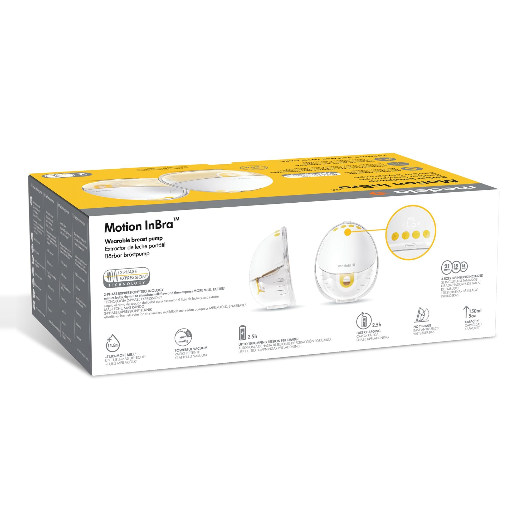 Bomba Tira-leite Eléctrica sem cabos Medela Motion In Bra Duplo Branco-6