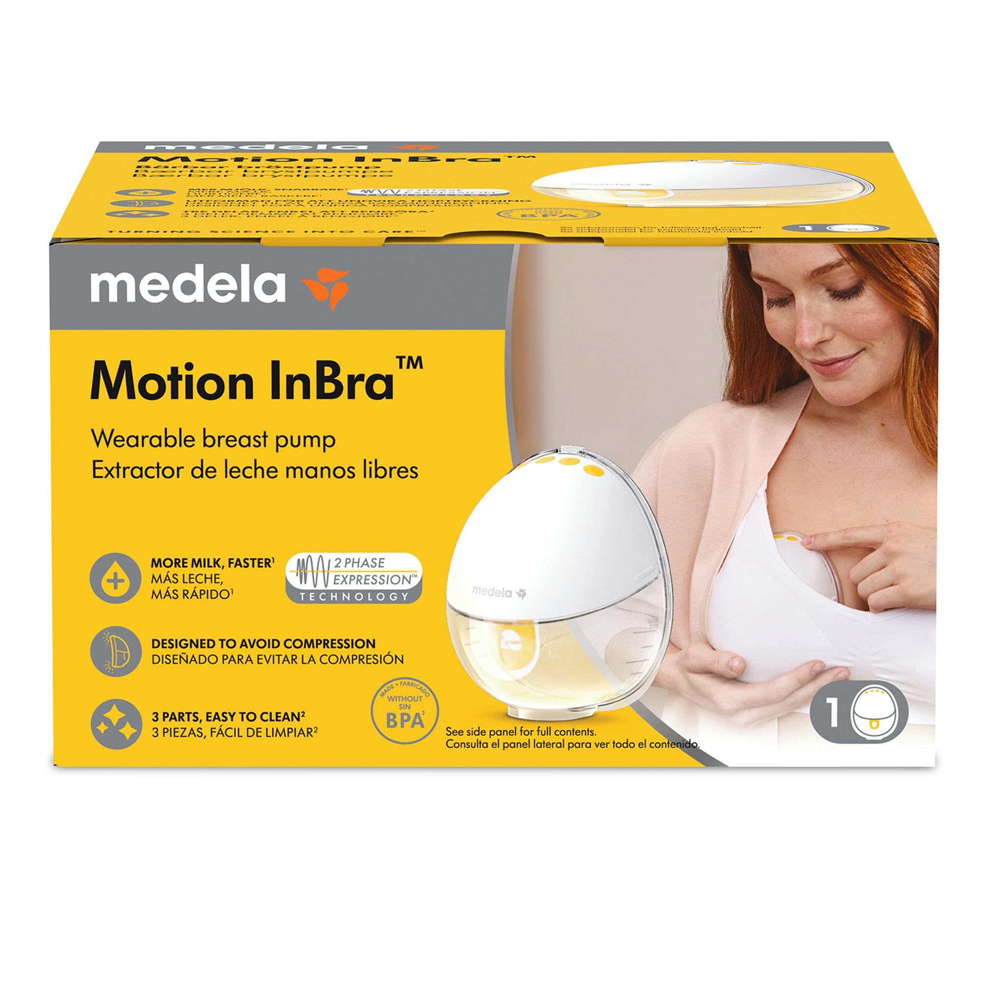 Bomba Tira-leite Eléctrica sem cabos Medela Motion In Bra Simples Branco-6