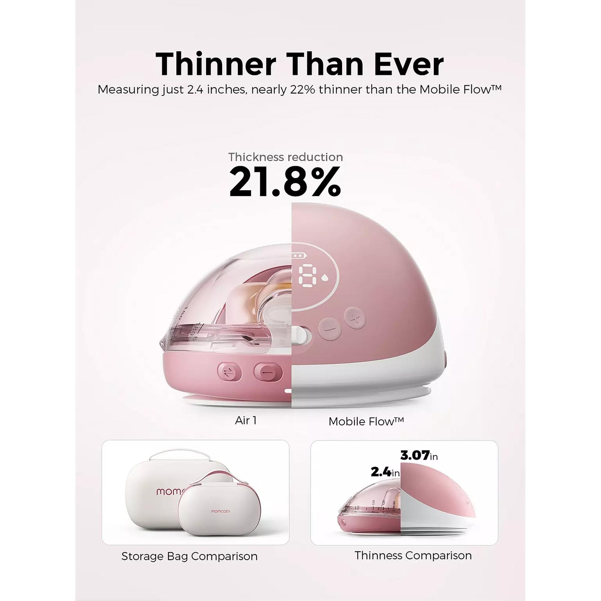 Bomba Tira-Leite Elétrica Air 1 Ultra-Slim Rosa Flamingo-4