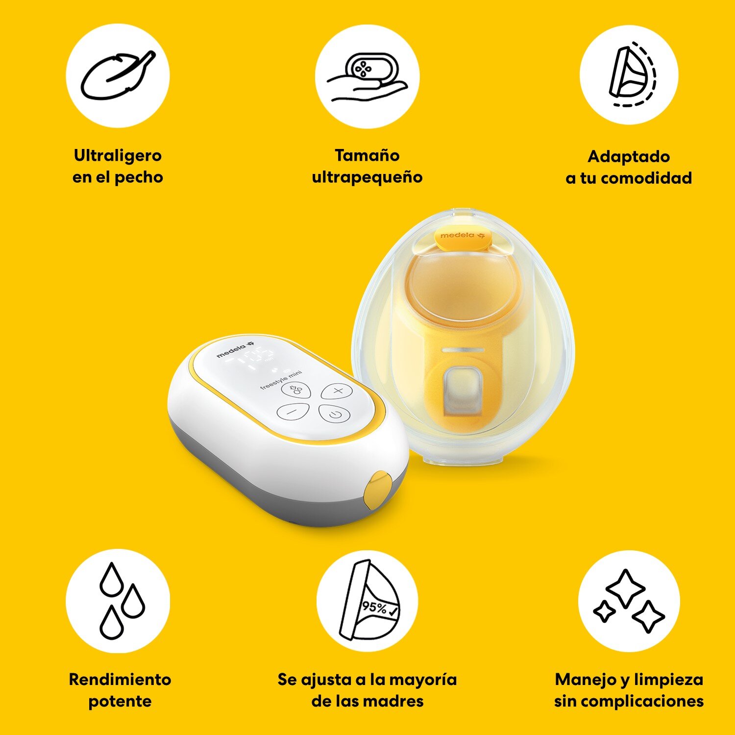Bomba Tira-Leite Elétrica Medela Freestyle Mini Mãos Livres Branco-2