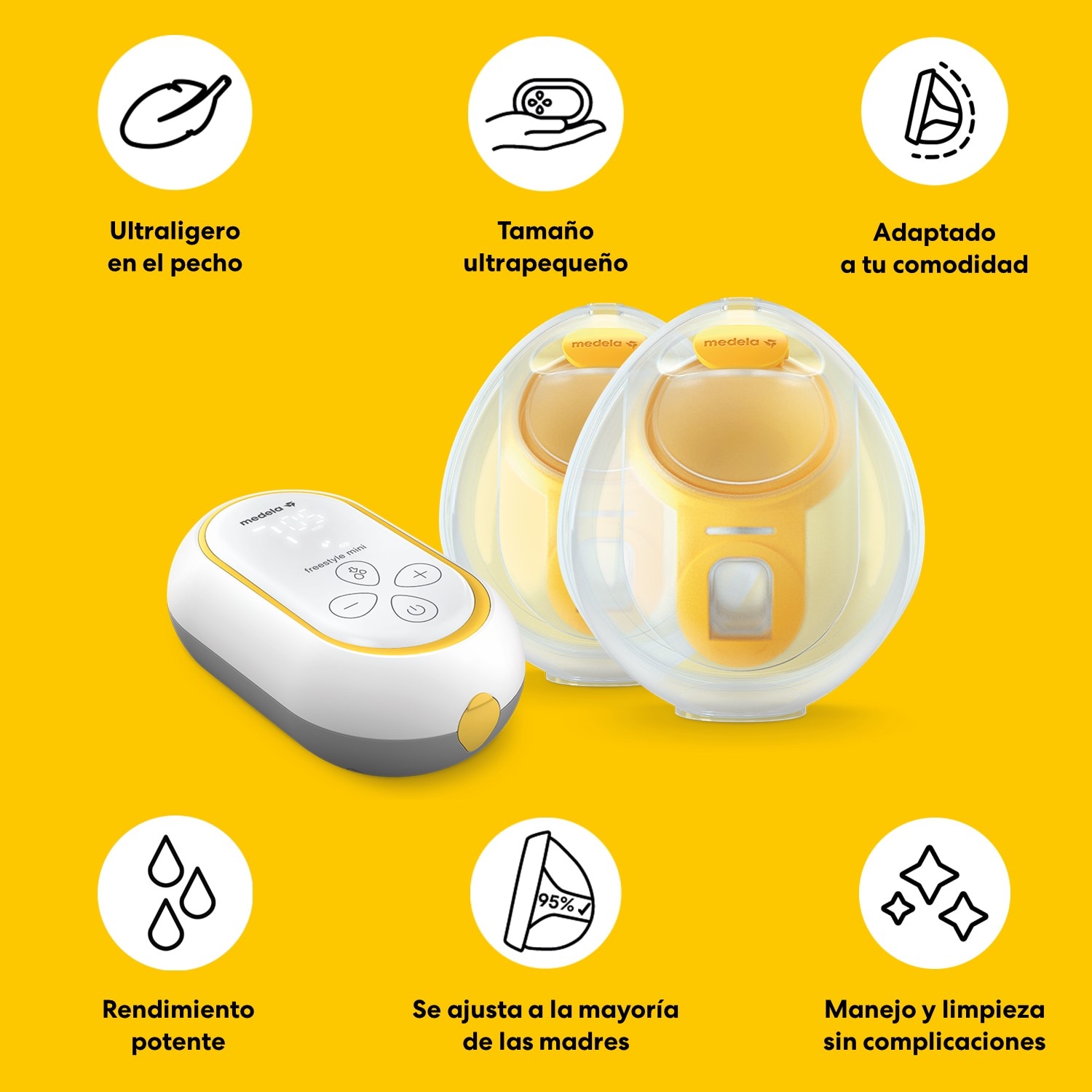 Bomba Tira-leite Elétrica Dupla Medela Freestyle Mini Hands-Free Branco-3