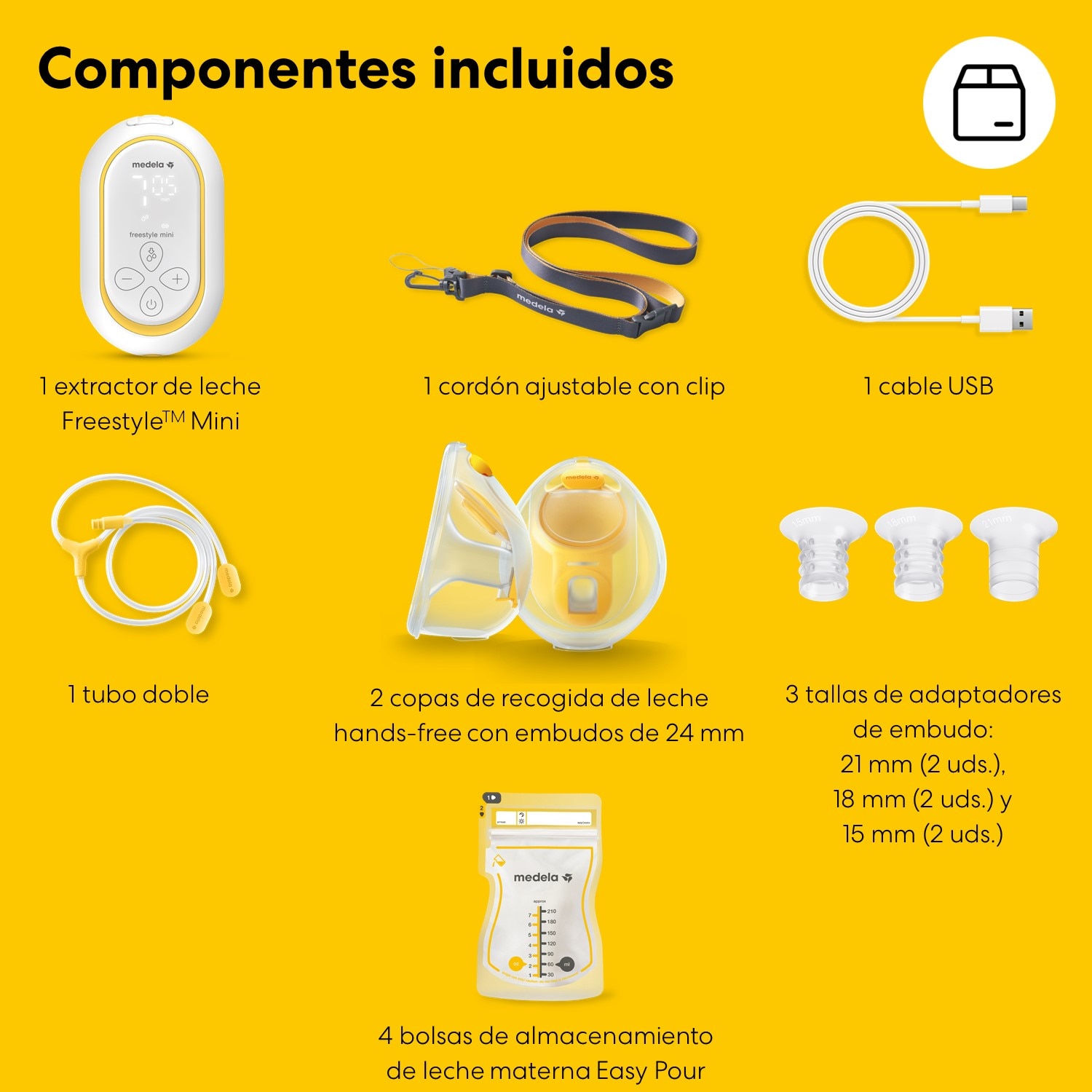 Bomba Tira-leite Elétrica Dupla Medela Freestyle Mini Hands-Free Branco-9