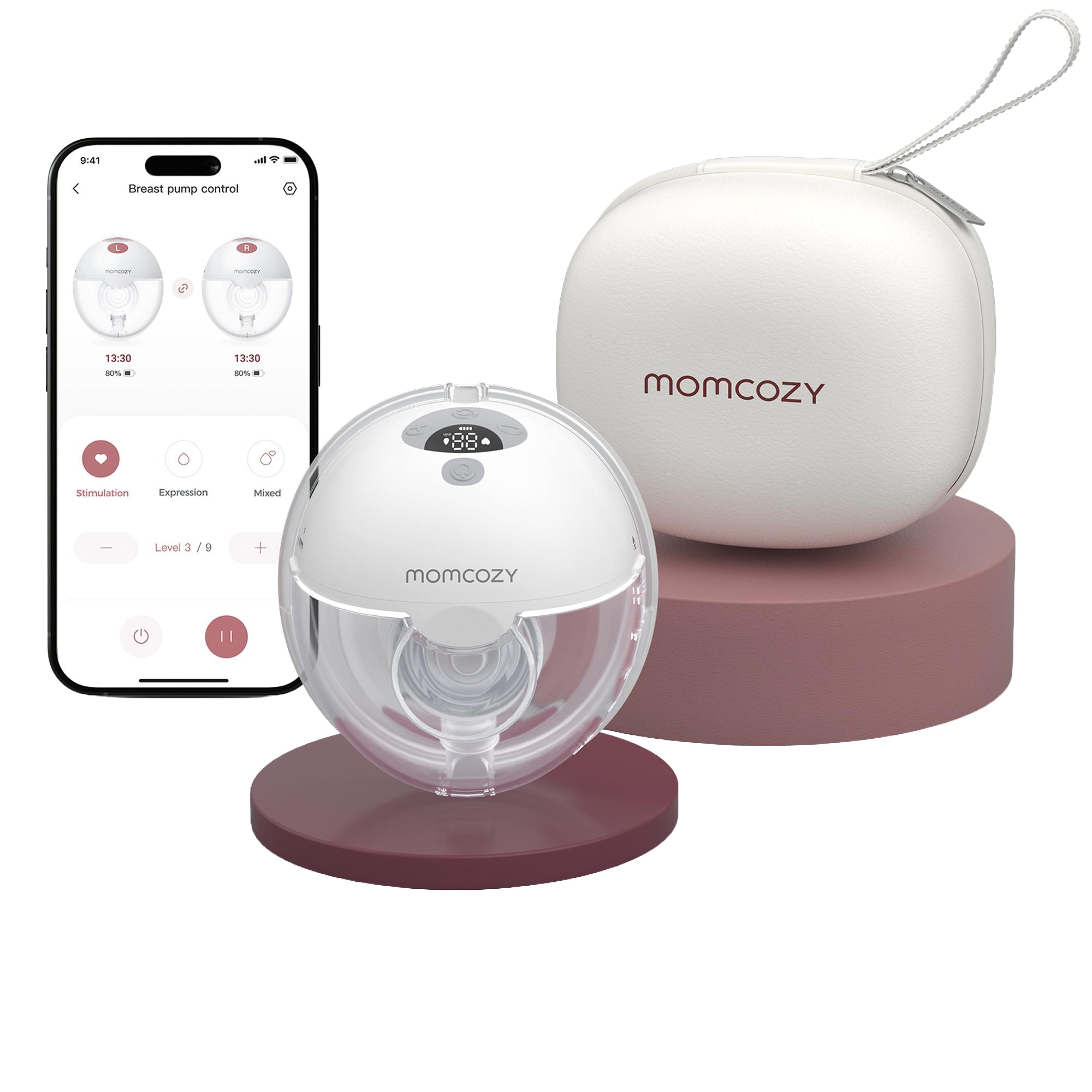 Imagen 0 de Sacaleches manos libre Momcozy M5 Smart simple Blanco