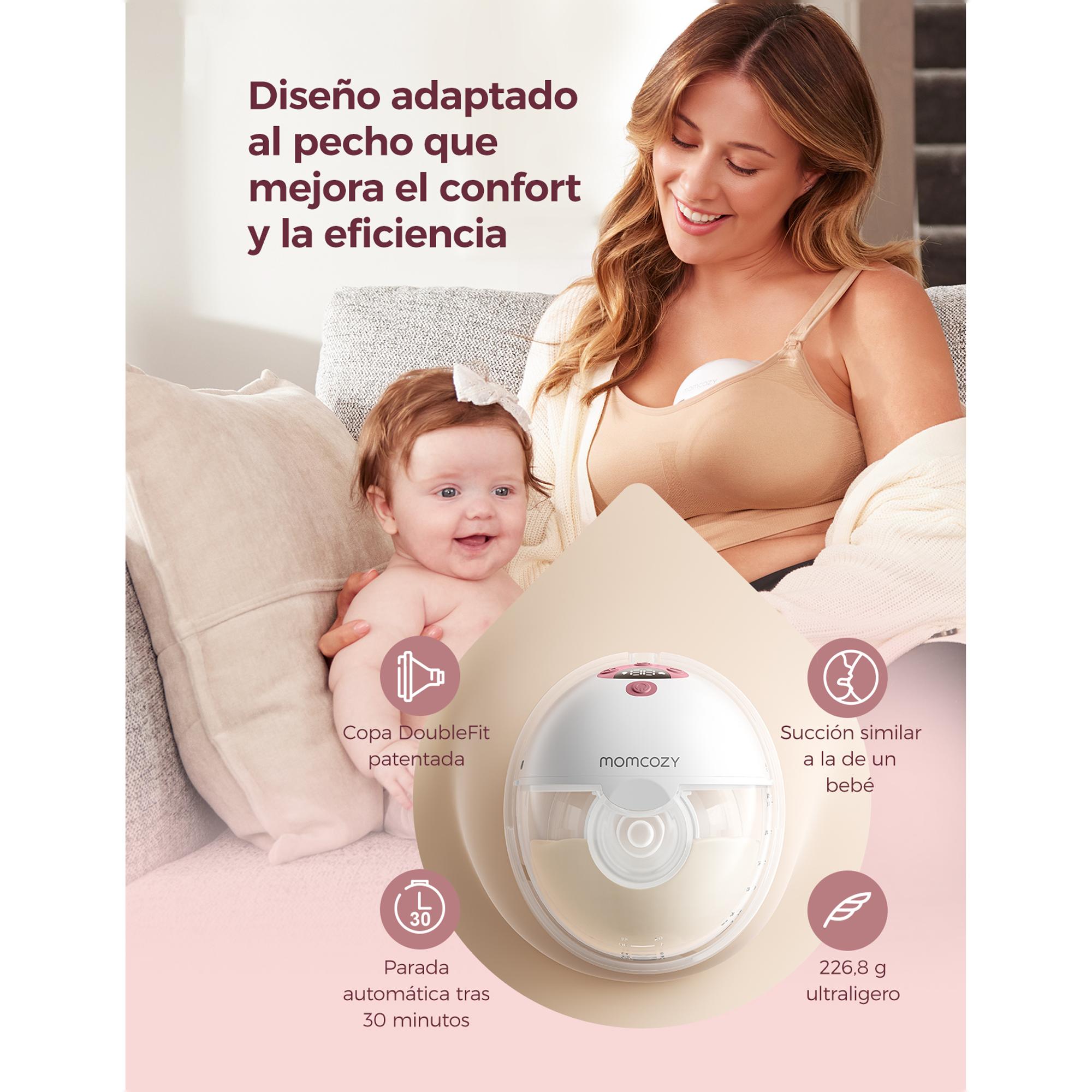 Sacaleches manos libre Momcozy M5 Smart simple - Blanco Blanco-4