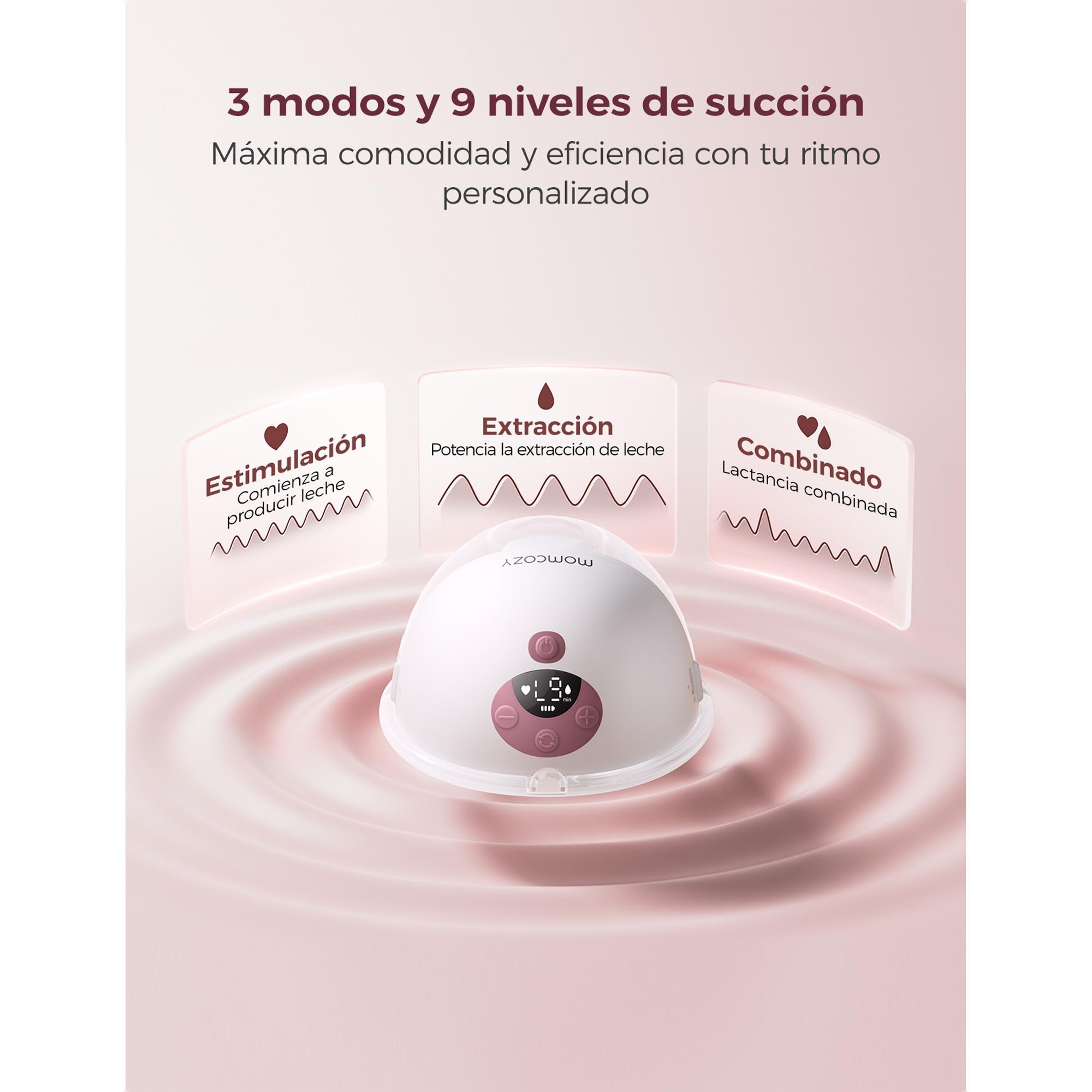 Sacaleches manos libre Momcozy M5 Smart simple - Blanco Blanco-6