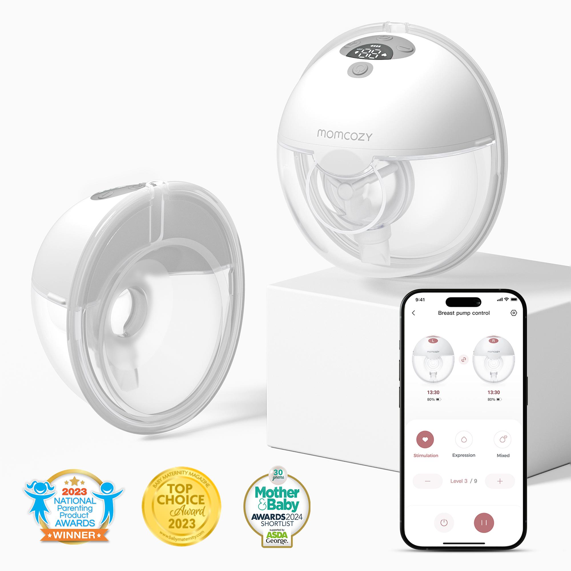 Imagen 0 de Sacaleches manos libre Momcozy M5 Smart doble Blanco