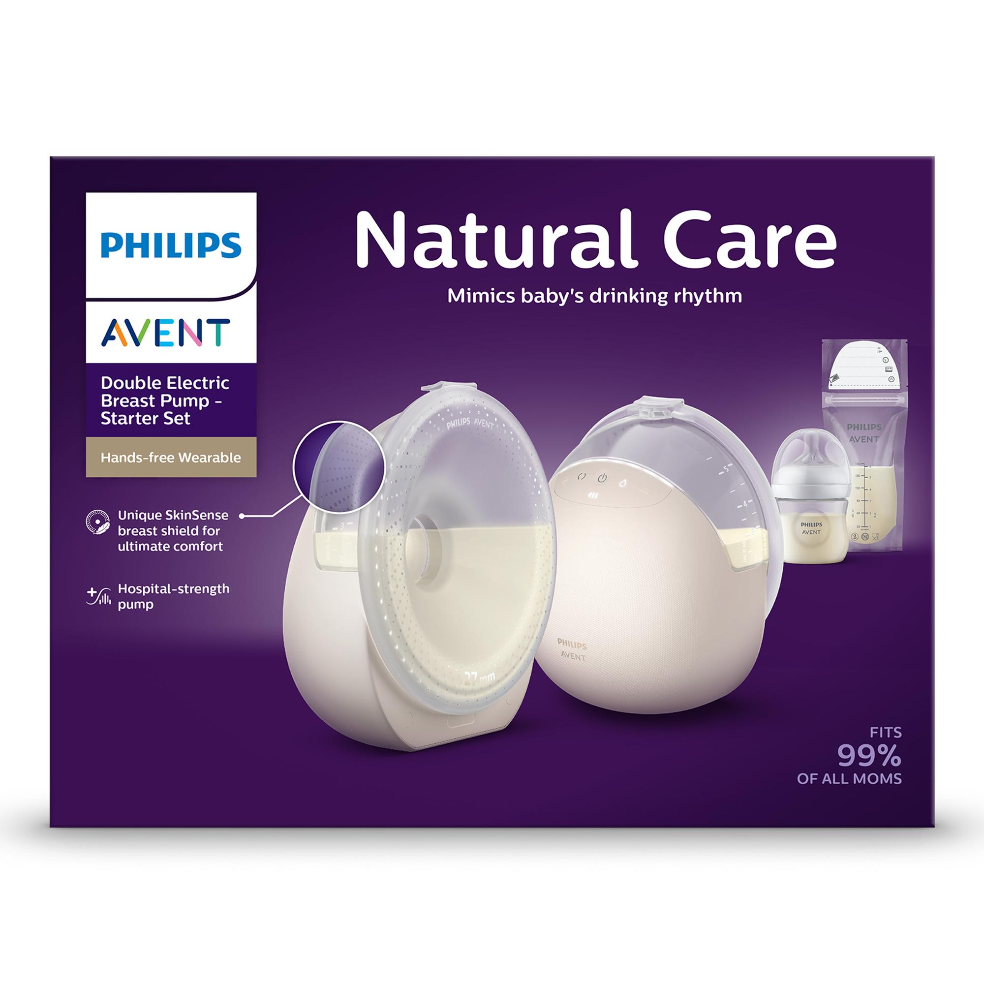 Sacaleches portátil Philips Avent manos libres doble con accesorios - Nácar Nácar-13
