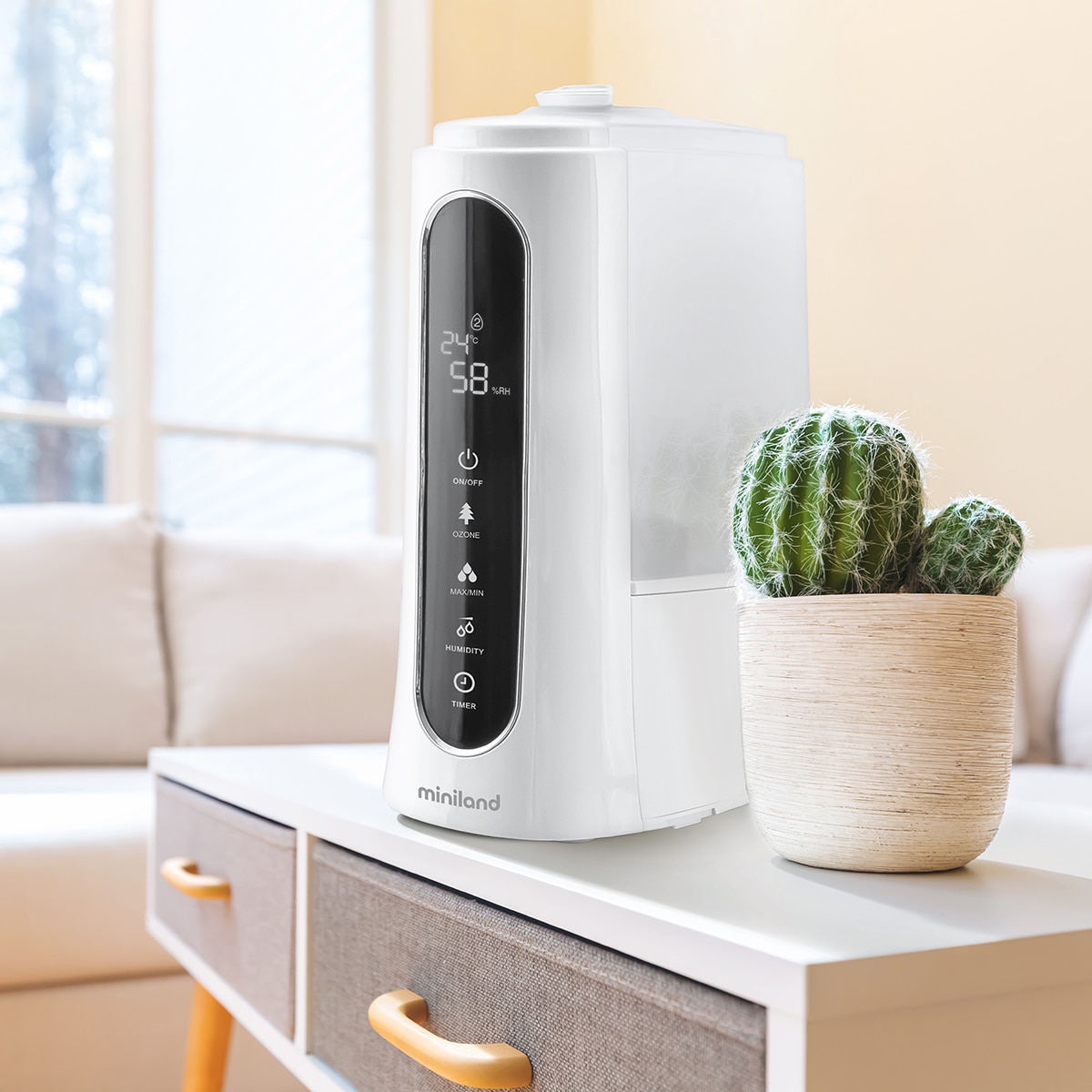 Humidificador de Ozono Baby Humitouch Pure - 5 L Branco / Cinzento-10