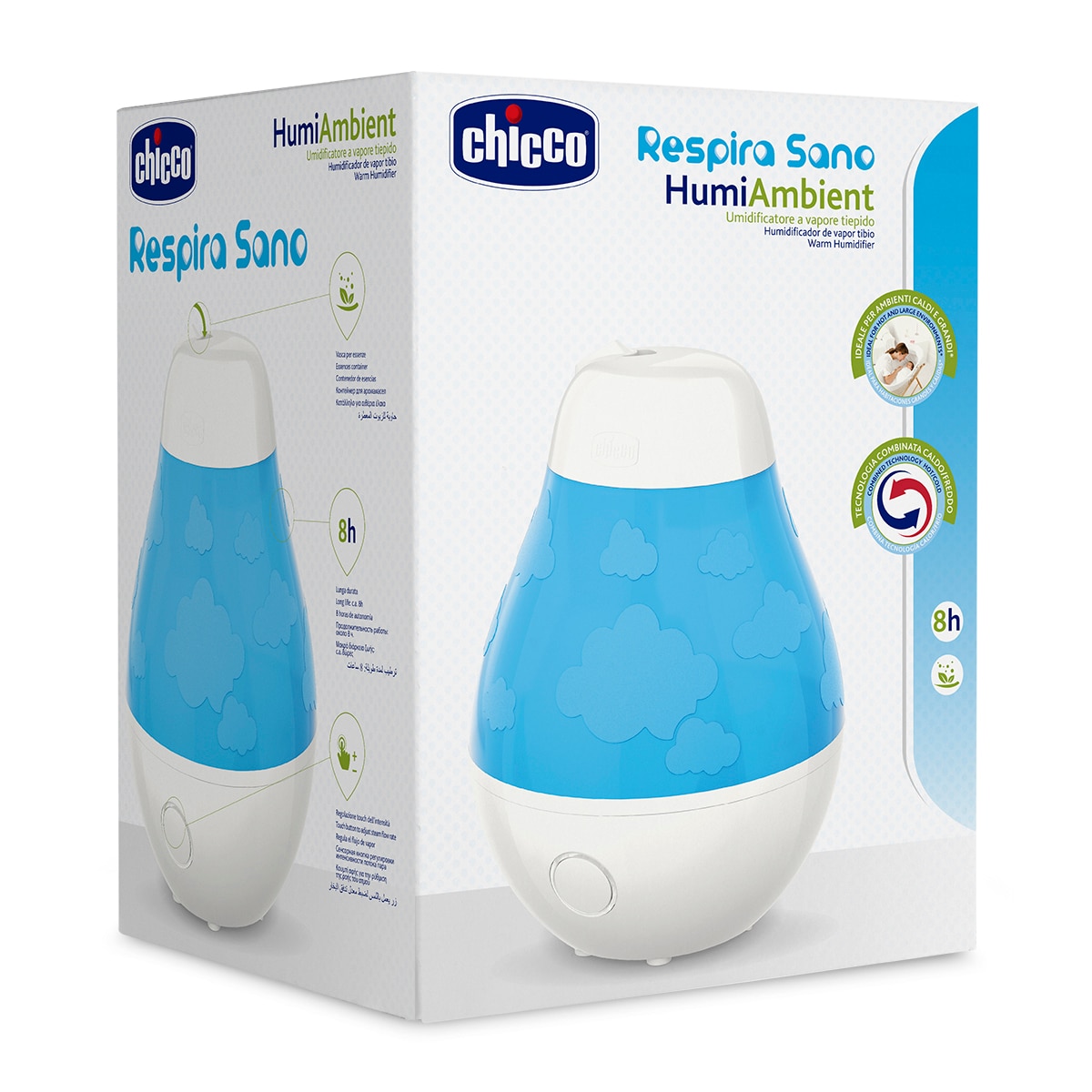 Humidificador Chicco Vapor Tibio Humi Ambient azul/blanco - Azul / Blanco Azul / Blanco-2