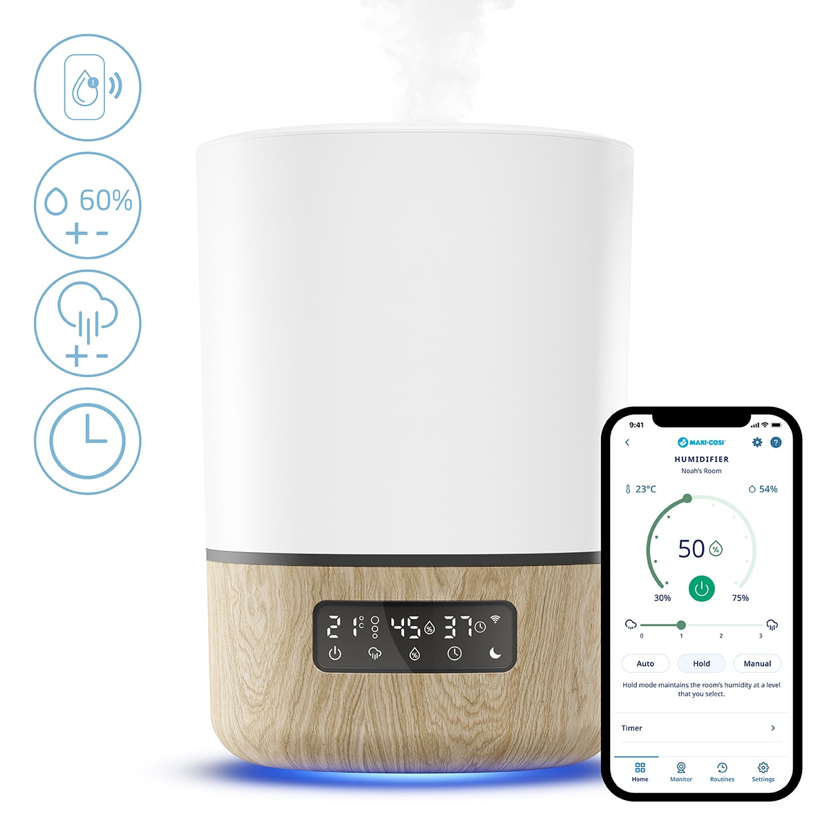 Humidificador com Wi-Fi Breathe Branco-8