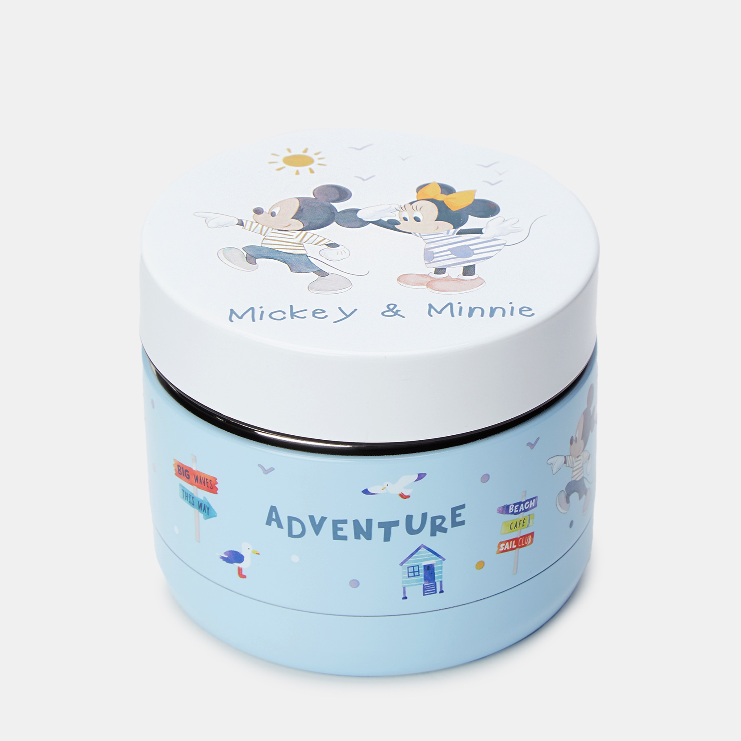Garrafa Térmica Sólidos Disney Mickey e Minnie Azul-1