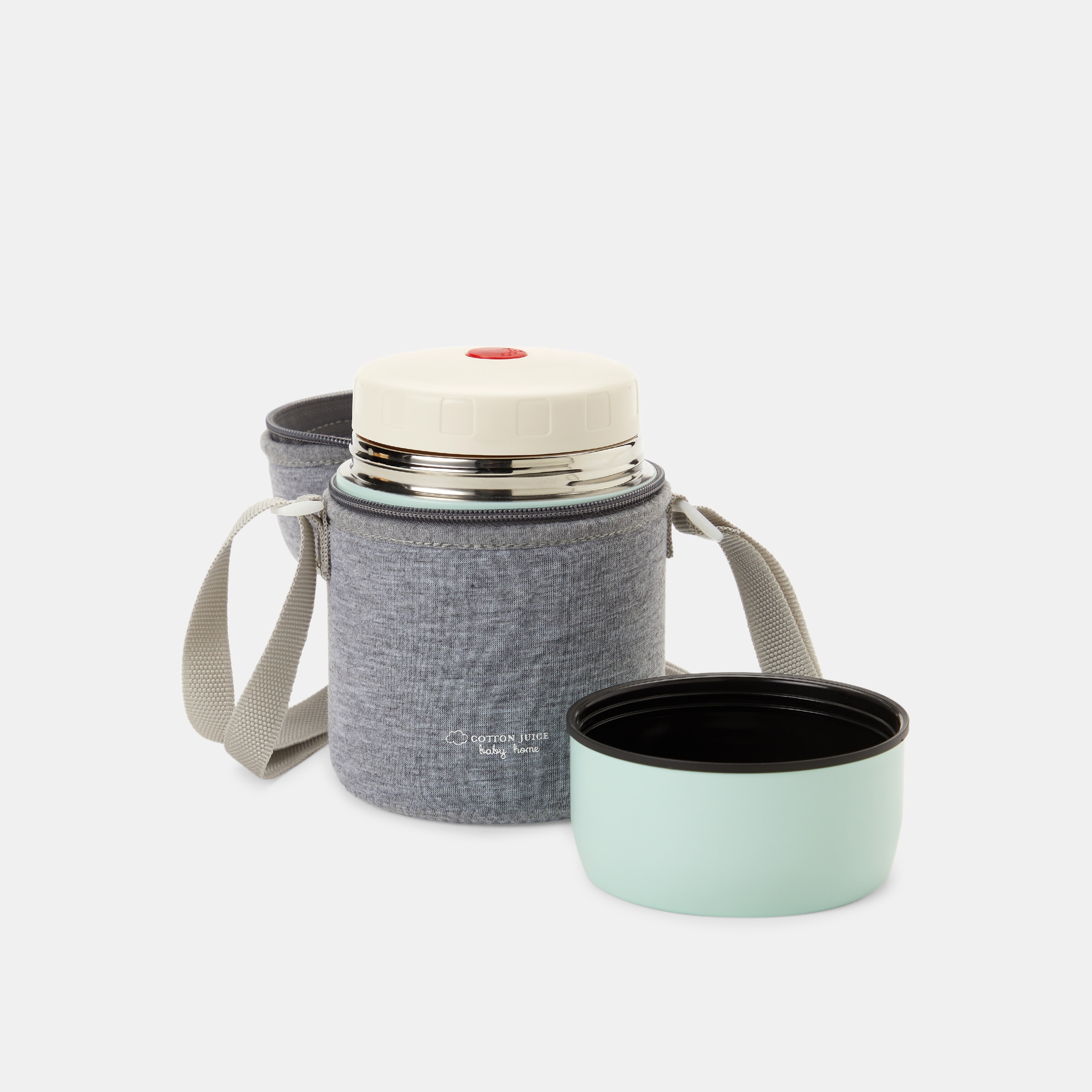 Termo para sólidos Cotton Juice Baby Home de acero inoxidable 500ml con funda - Verde Verde-2