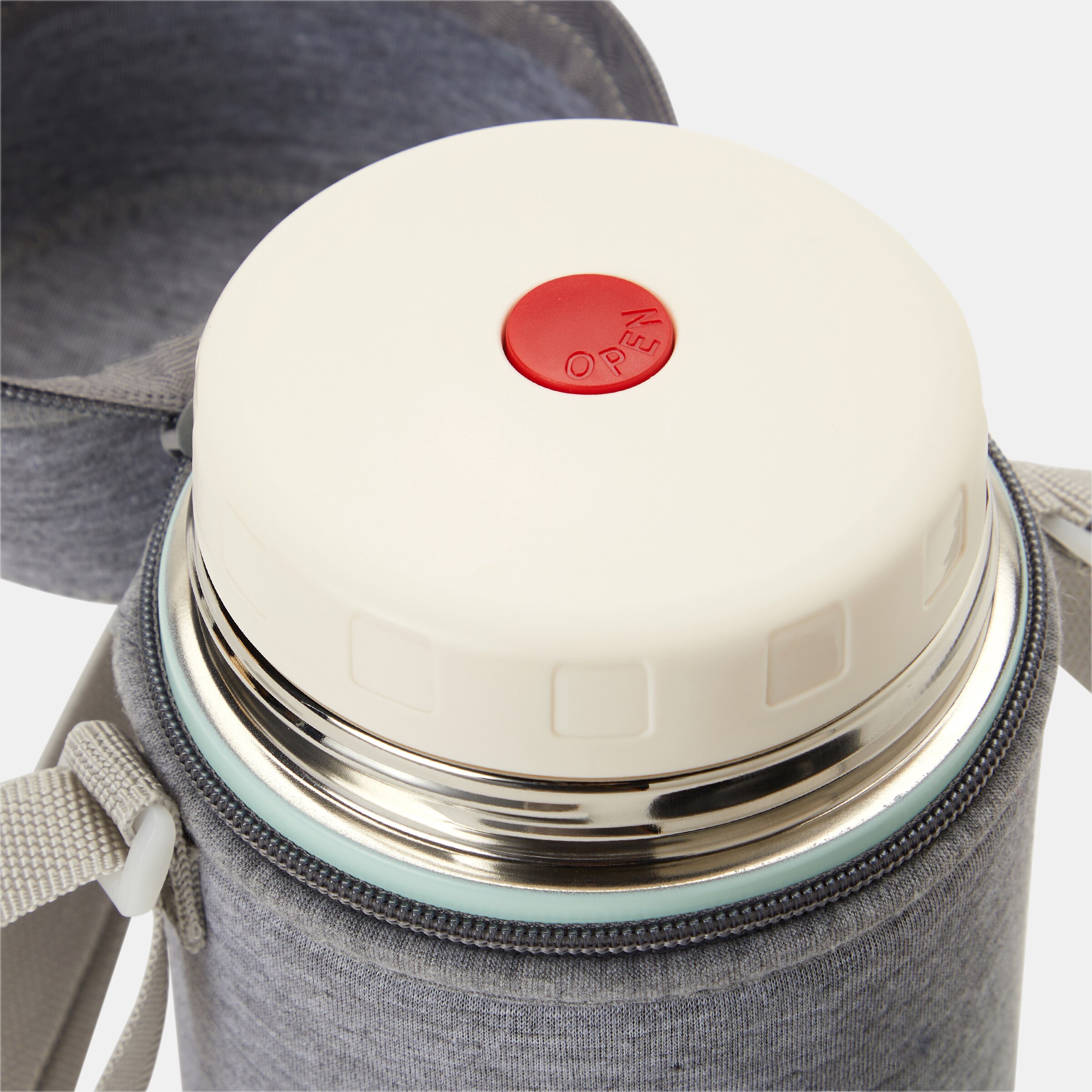 Termo para sólidos Cotton Juice Baby Home de acero inoxidable 500ml con funda - Verde Verde-3