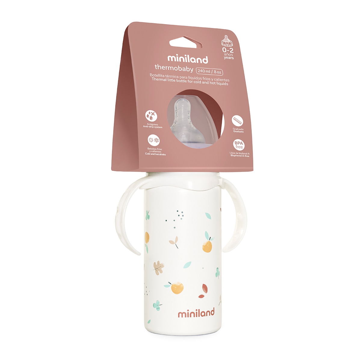 Garrafa Térmica com Tetina Thermobaby Coleção Valencia Creme-3
