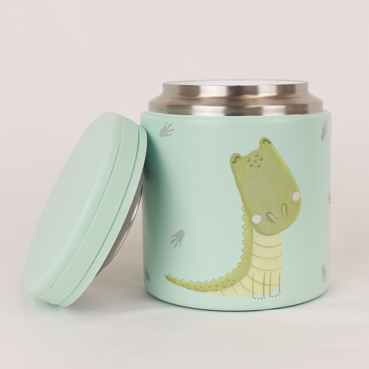 Termo sólidos Runbott Brunch cocodrilo colección Little Zoo Verde Agua-3