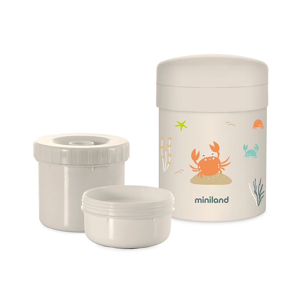 Termo sólidos Miniland Thermetic 700ml colección Ocean - Beige Beige-2
