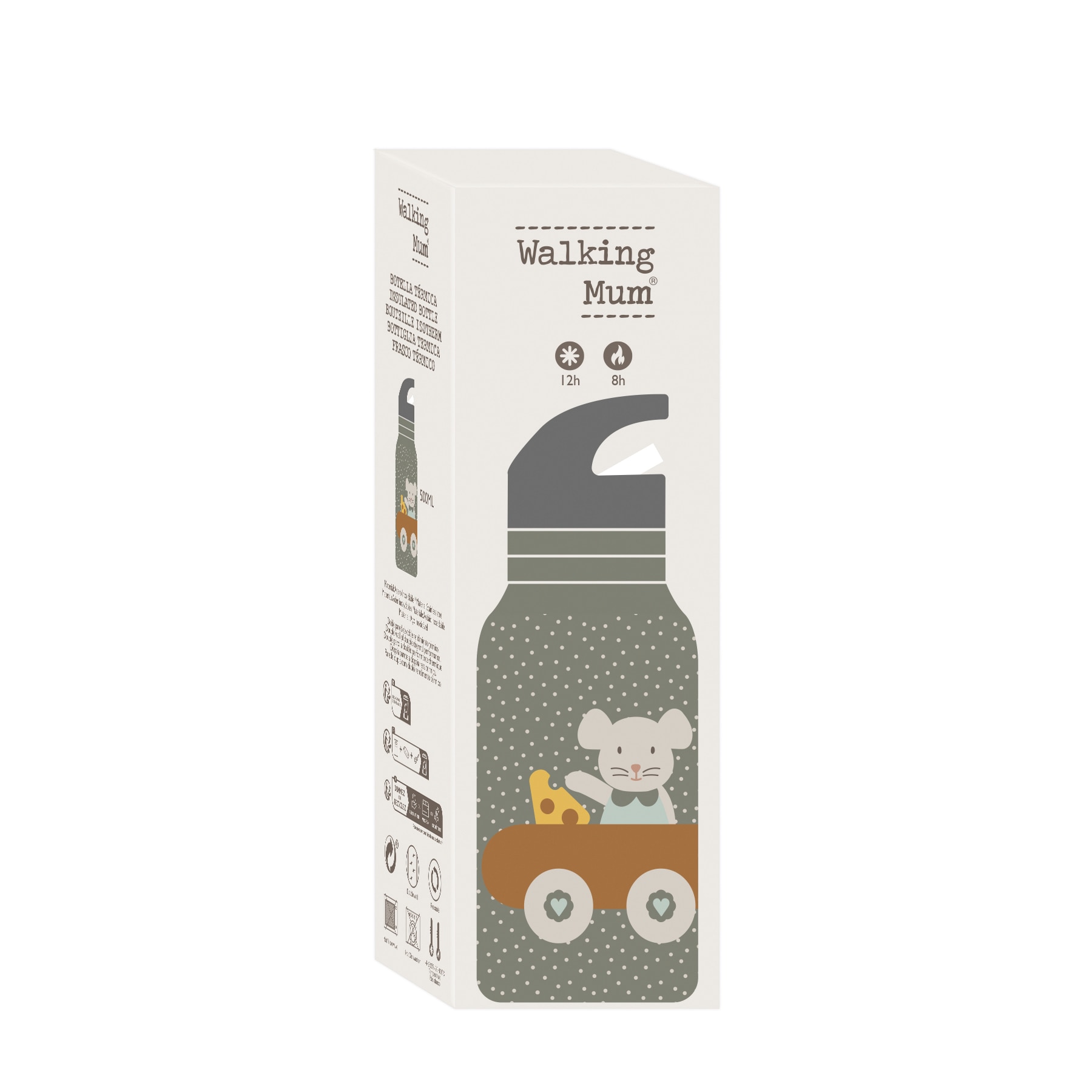 Garrafa Térmica Coleção Poppy - 500 ml Musgo-5