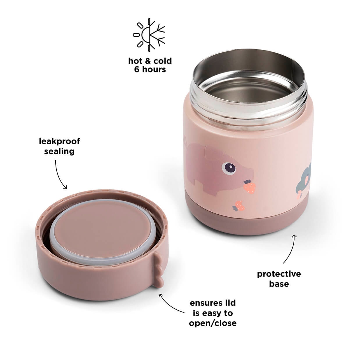 Termo sólidos Done by Deer 300ml - Rosa pálido Rosa pálido-5
