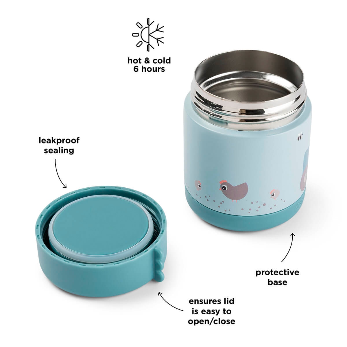 Termo sólidos Done by Deer 300ml - Azul Cielo Azul Cielo-5