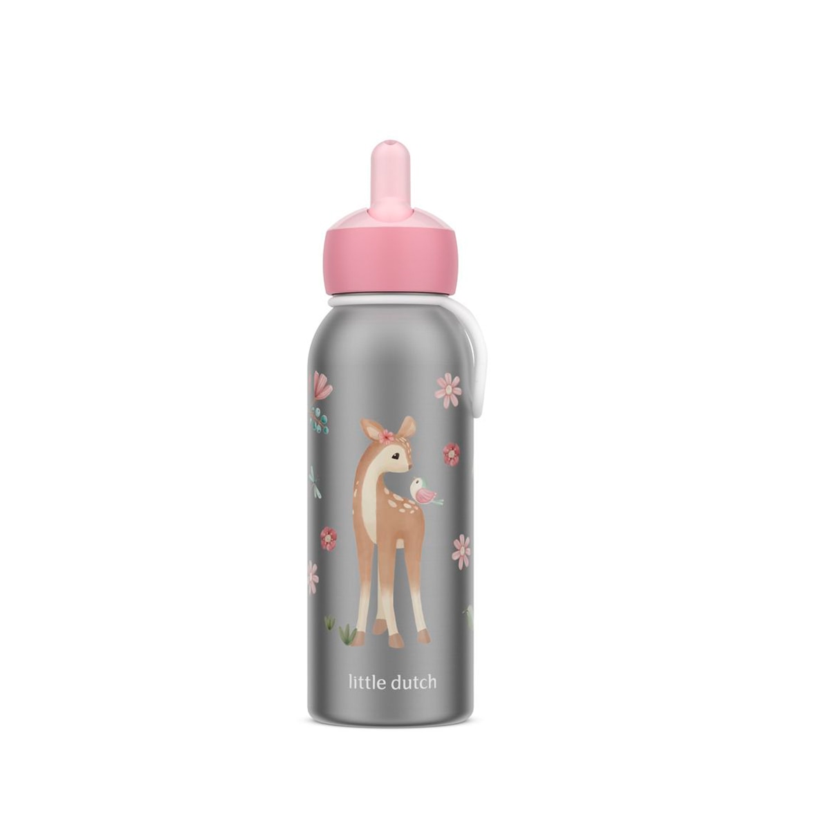 Imagen 2 de Botella térmica Little Dutch Flip-up 350ml colec. Fairy Garden - Rosa claro Rosa claro
