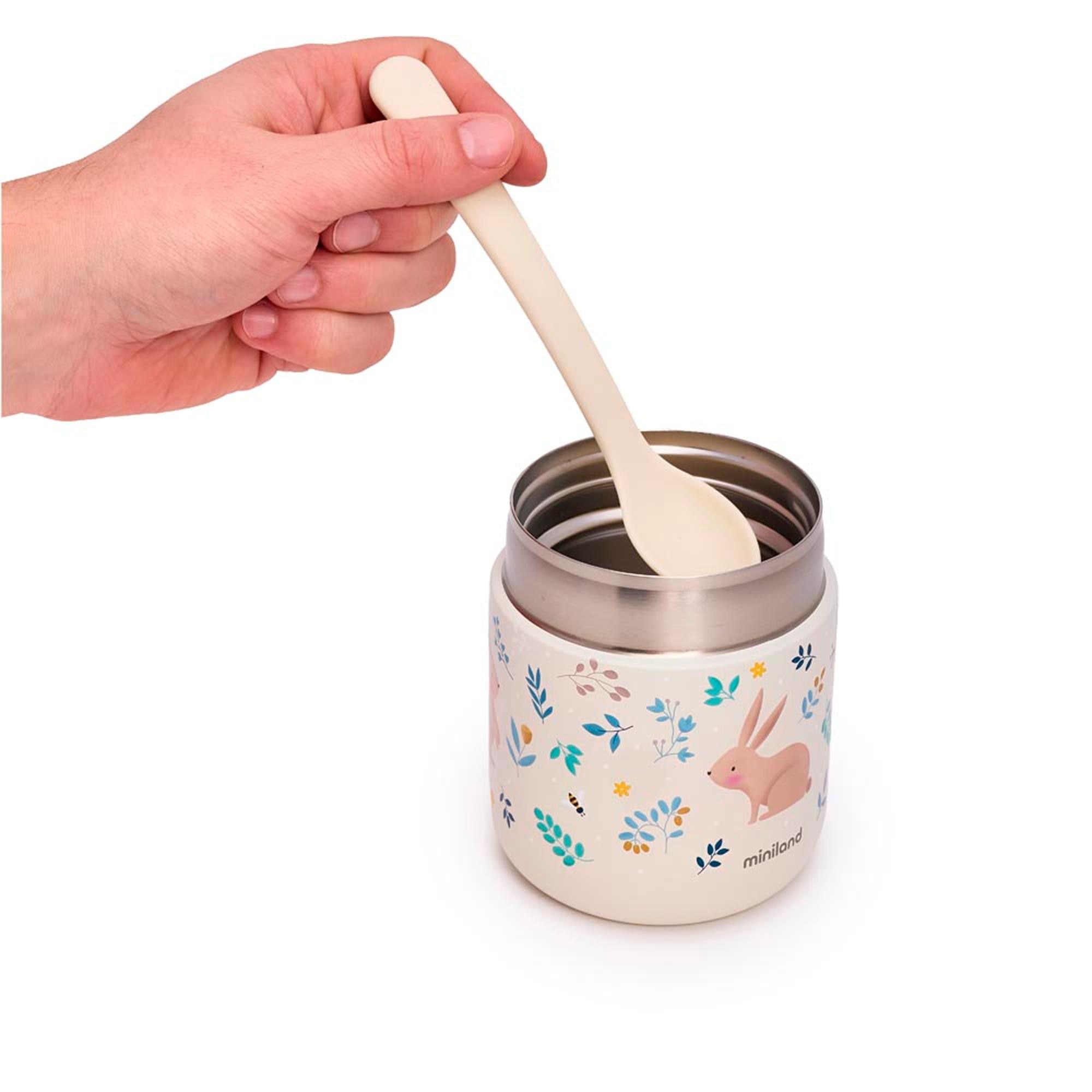 Garrafa Térmica para Alimentos Miniland Thermy Mini 280ml Coleção Dreamland Bege-3