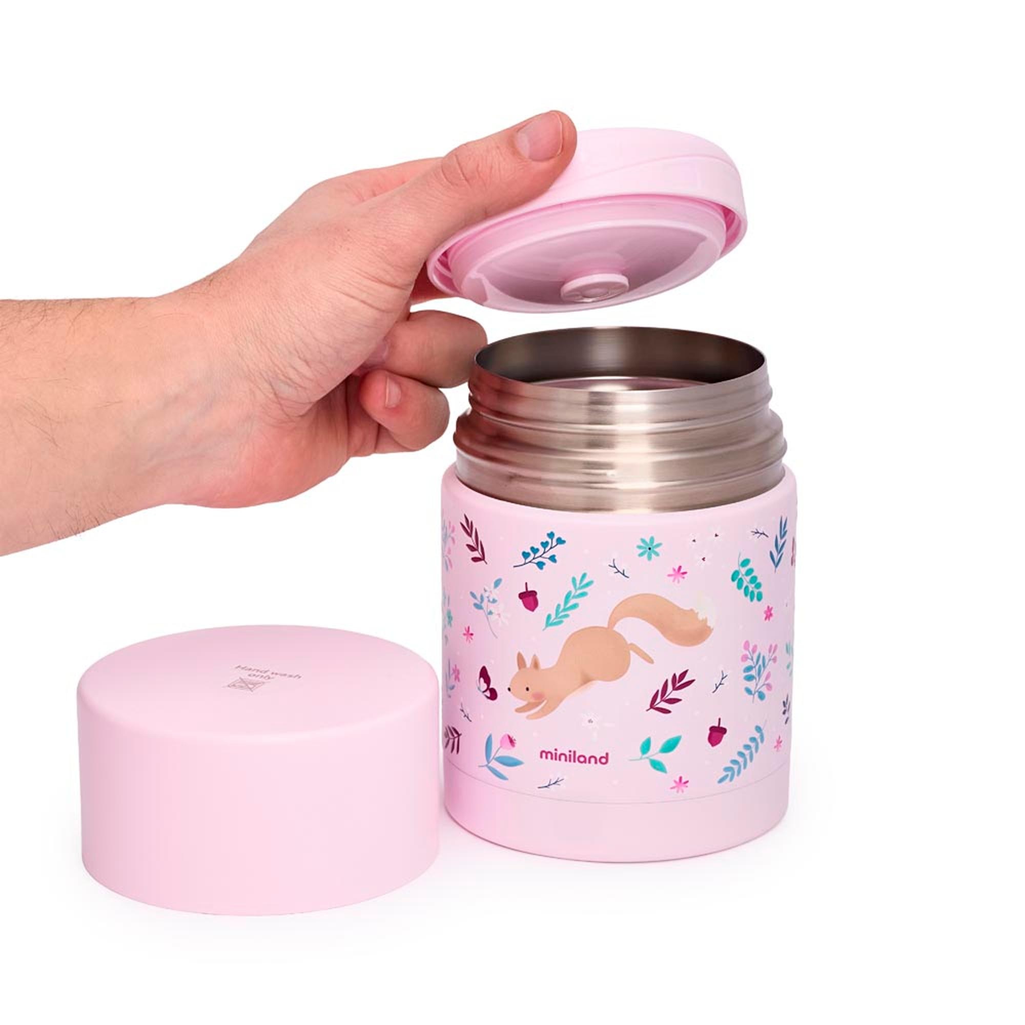 Garrafa Térmica para Alimentos Sólidos Miniland Thermy 600ml Coleção Dreamland Rosa-claro-5