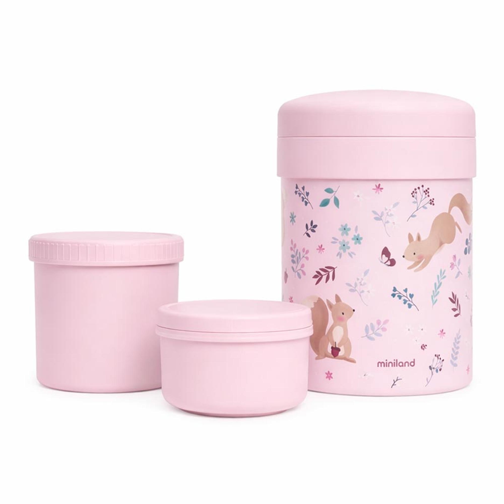 Garrafa Térmica para Alimentos Sólidos Miniland Thermetic 700ml Coleção Dreamland Rosa-claro-4