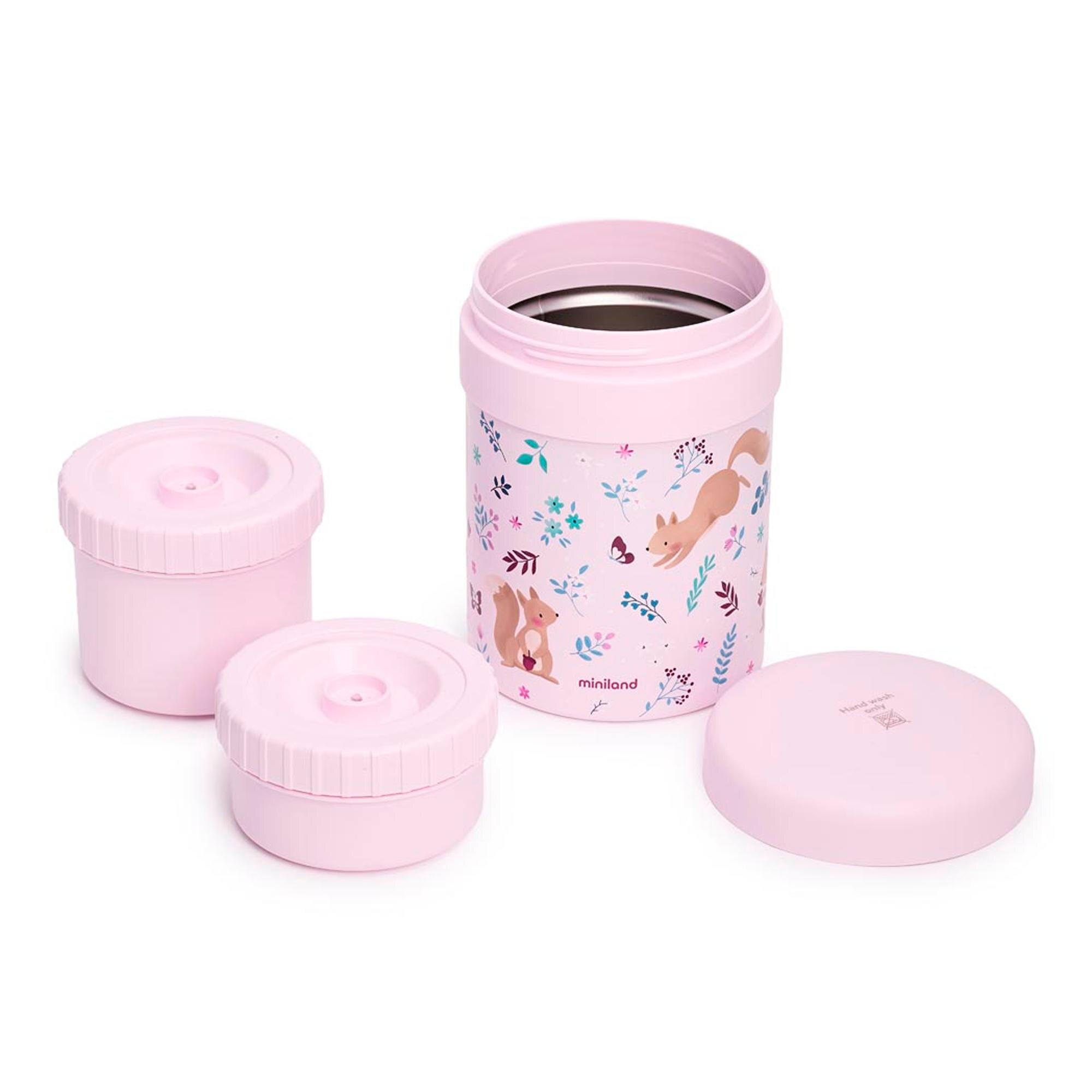 Garrafa Térmica para Alimentos Sólidos Miniland Thermetic 700ml Coleção Dreamland Rosa-claro-10