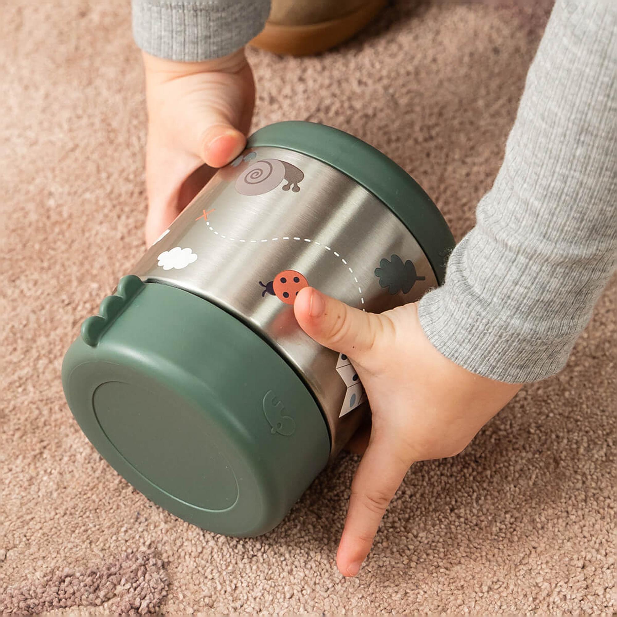 Termo para Sólidos 300 ml Coleção Tiny Trails Verde-militar-7