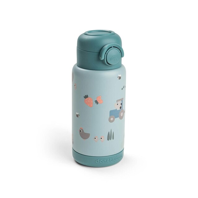 Botella térmica con pajita Done by Deer 340ml colecc. Tiny Farm