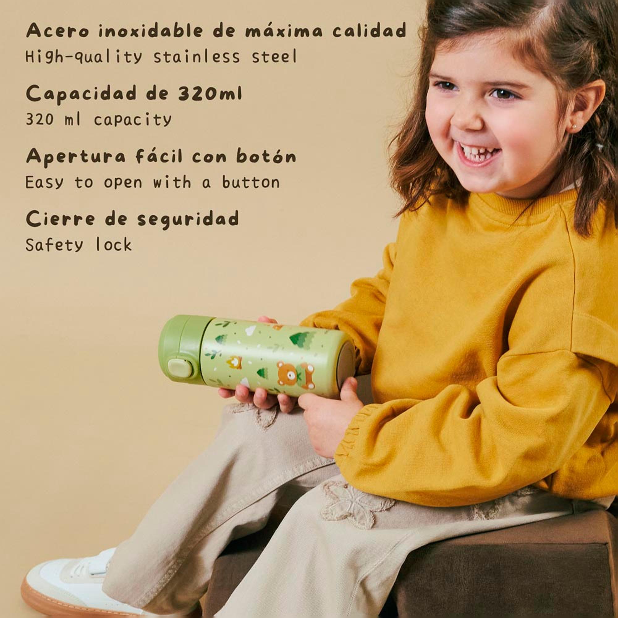 Garrafa Térmica com Bico - 320 ml Verde Primavera-5
