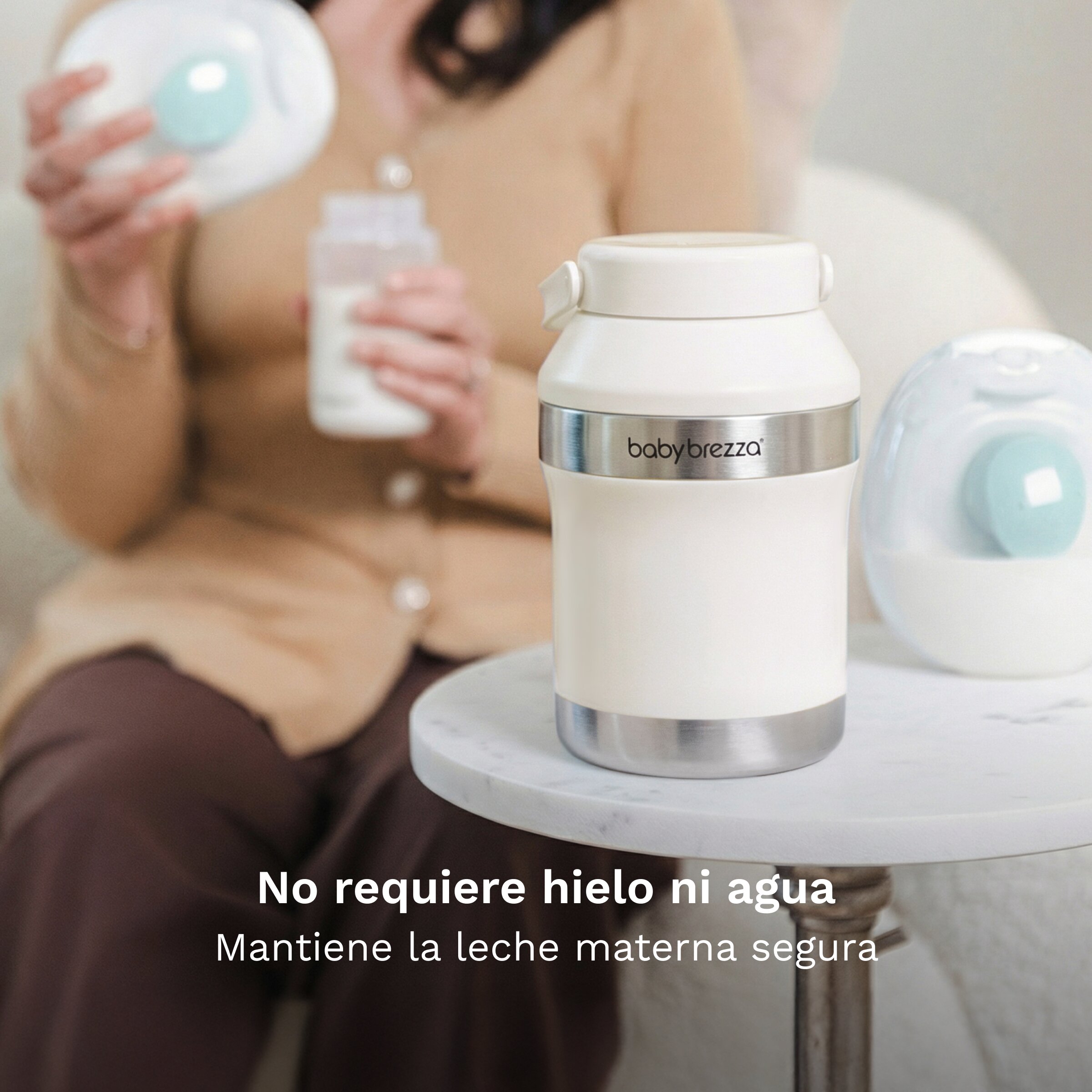 Termo Portátil Babybrezza de Leite Materno Breastmilk Cooler 300 ml Branco-5