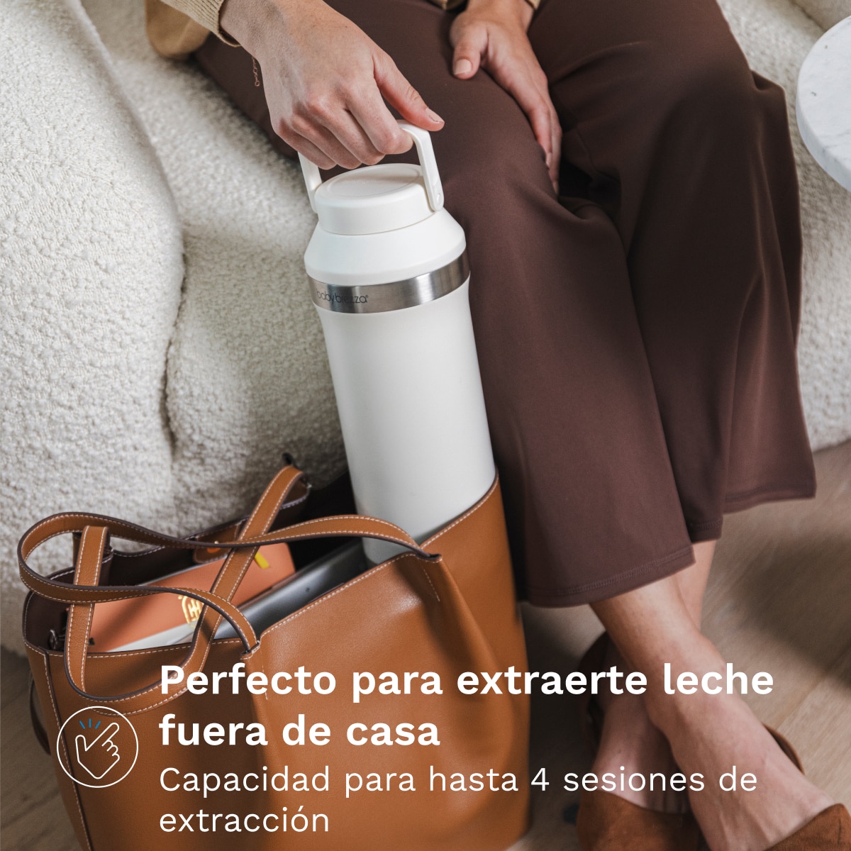 Termo portátil Babybrezza de leite materno Breastmilk Cooler 600 ml Branco-3