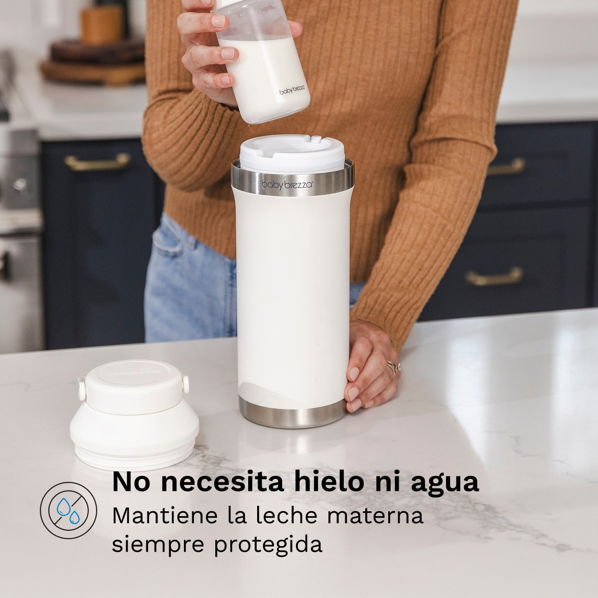 Termo portátil Babybrezza de leite materno Breastmilk Cooler 600 ml Branco-5