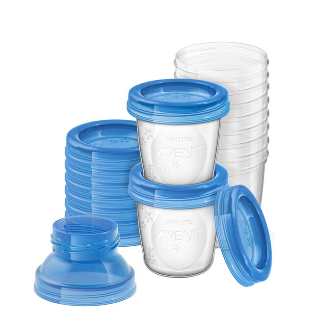 10 Recipientes para Leche Materna Philips Avent transparente
