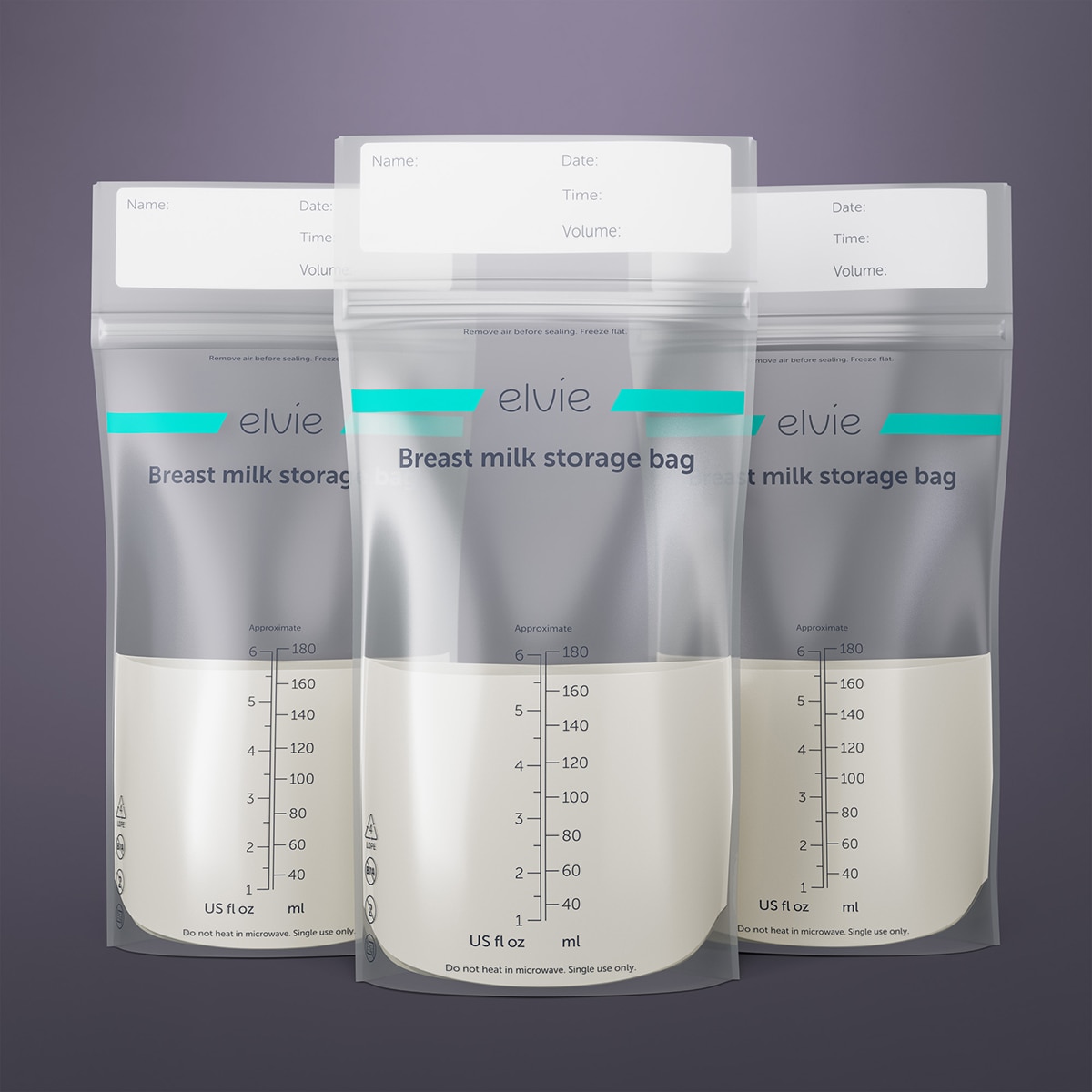 Bolsa conservación leche materna Elvie pack 100ud Blanco Blanco-6